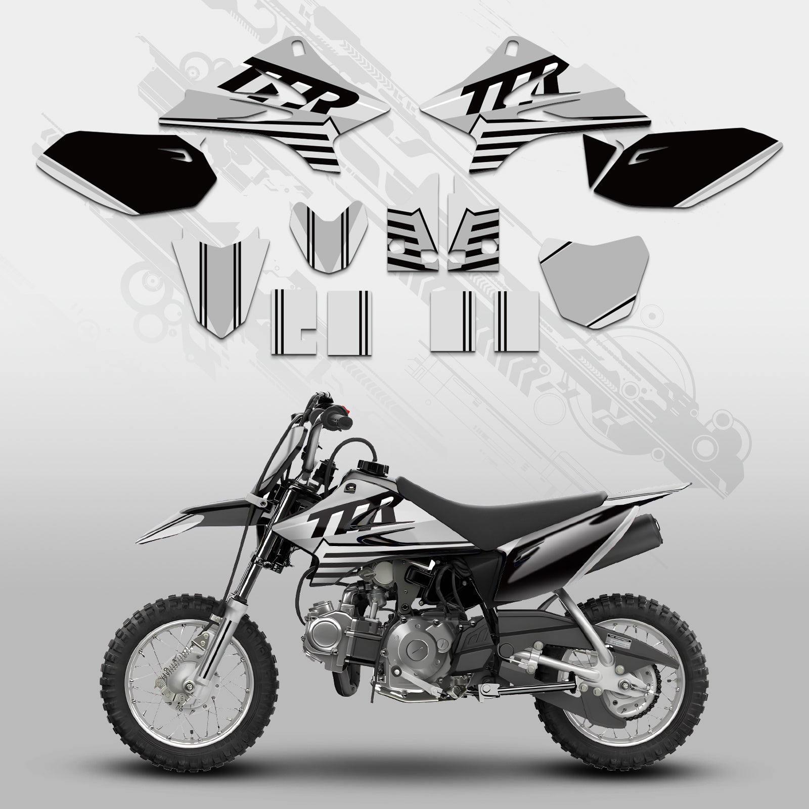 Motorcycle Full Graphics Decals Stickers Kit For YAMAHA TTR50 2006-2015