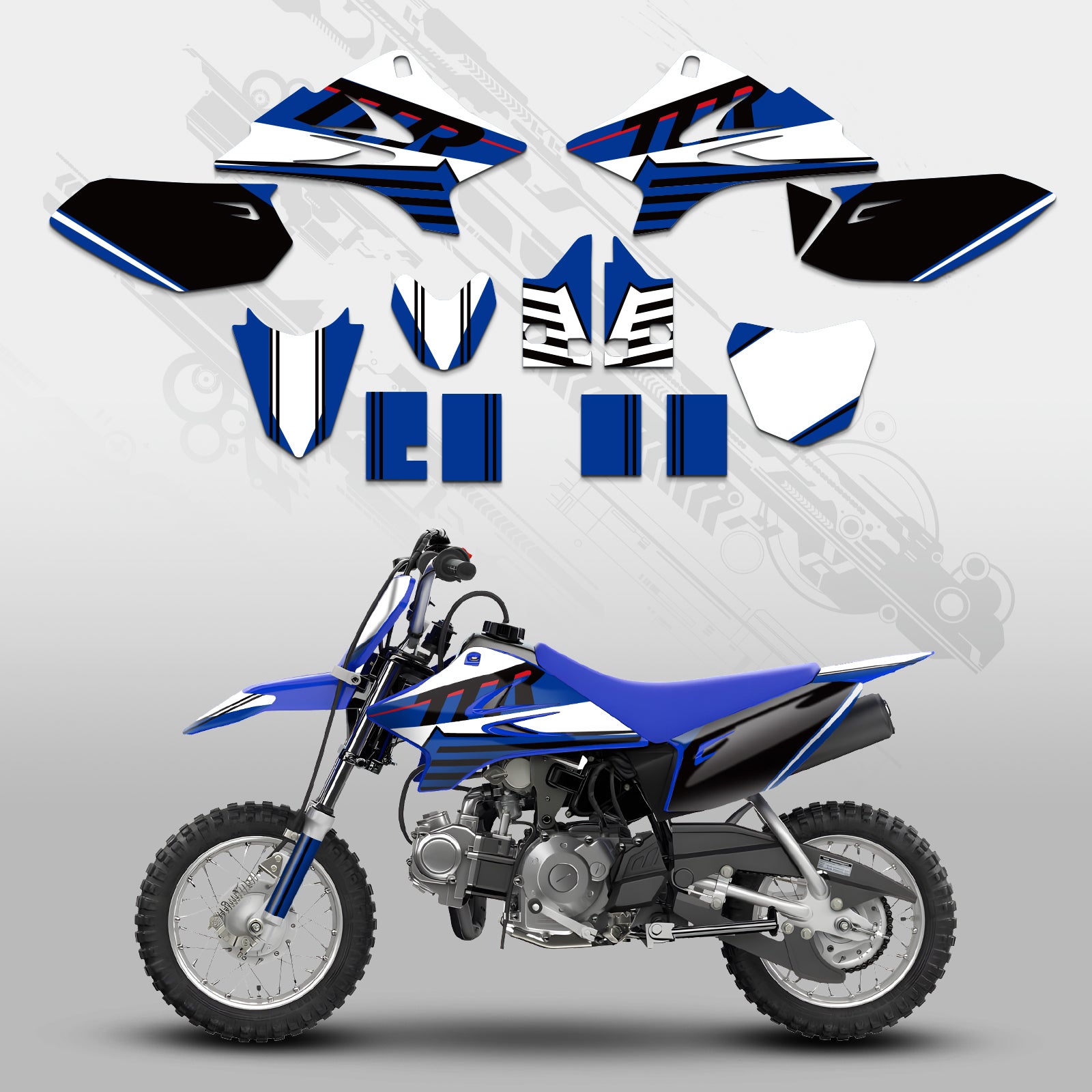 Motorcycle Full Graphics Decals Stickers Kit For YAMAHA TTR50 2006-2015
