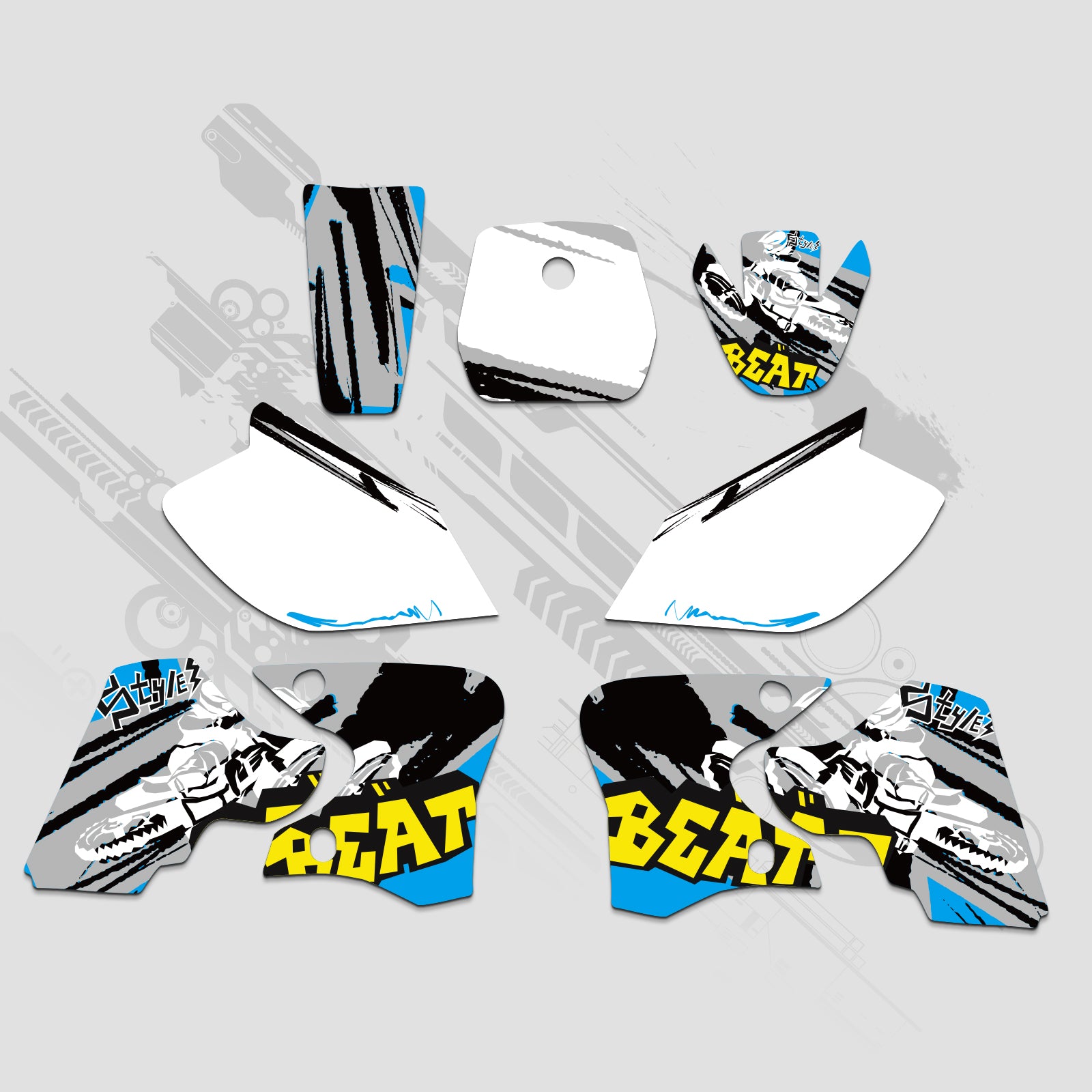 Motorcycle Full Graphics Decals Stickers Set For YAMAHA TTR90 2000-2007