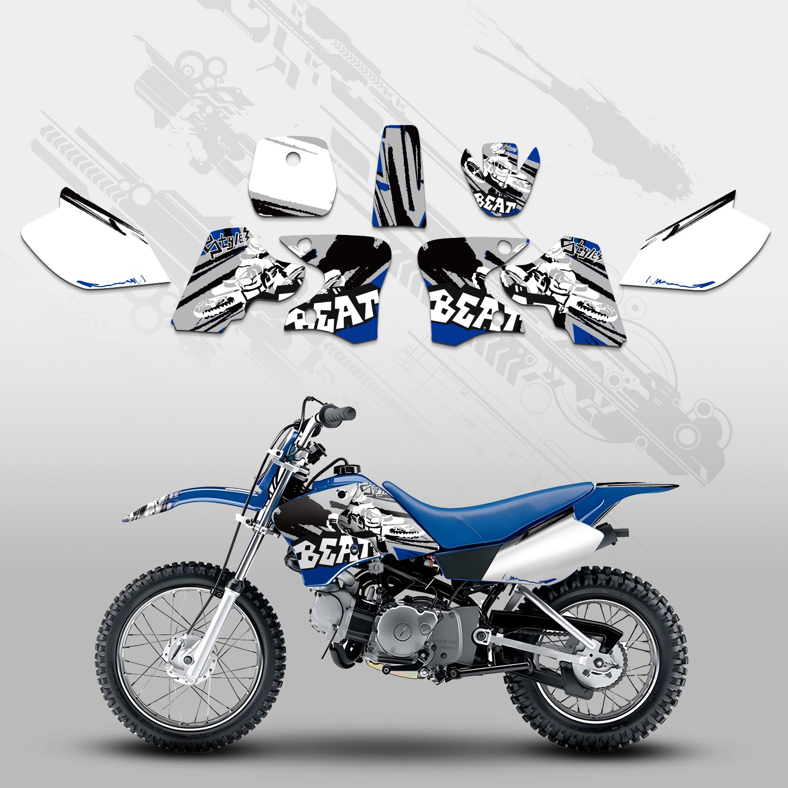 Motorcycle Full Graphics Decals Stickers Kit For YAMAHA TTR90 2000-2007