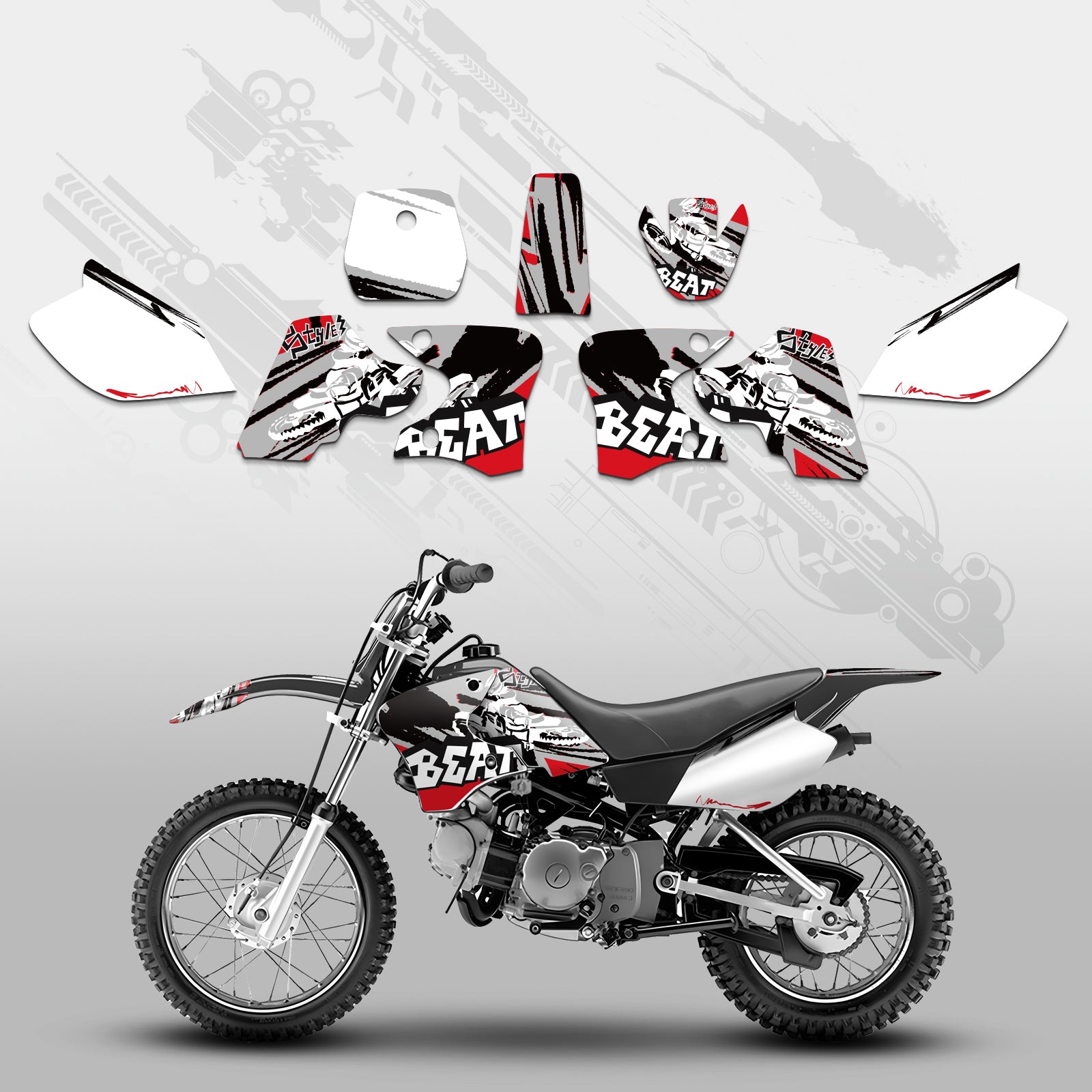 Motorcycle Full Graphics Decals Stickers Kit For YAMAHA TTR90 2000-2007