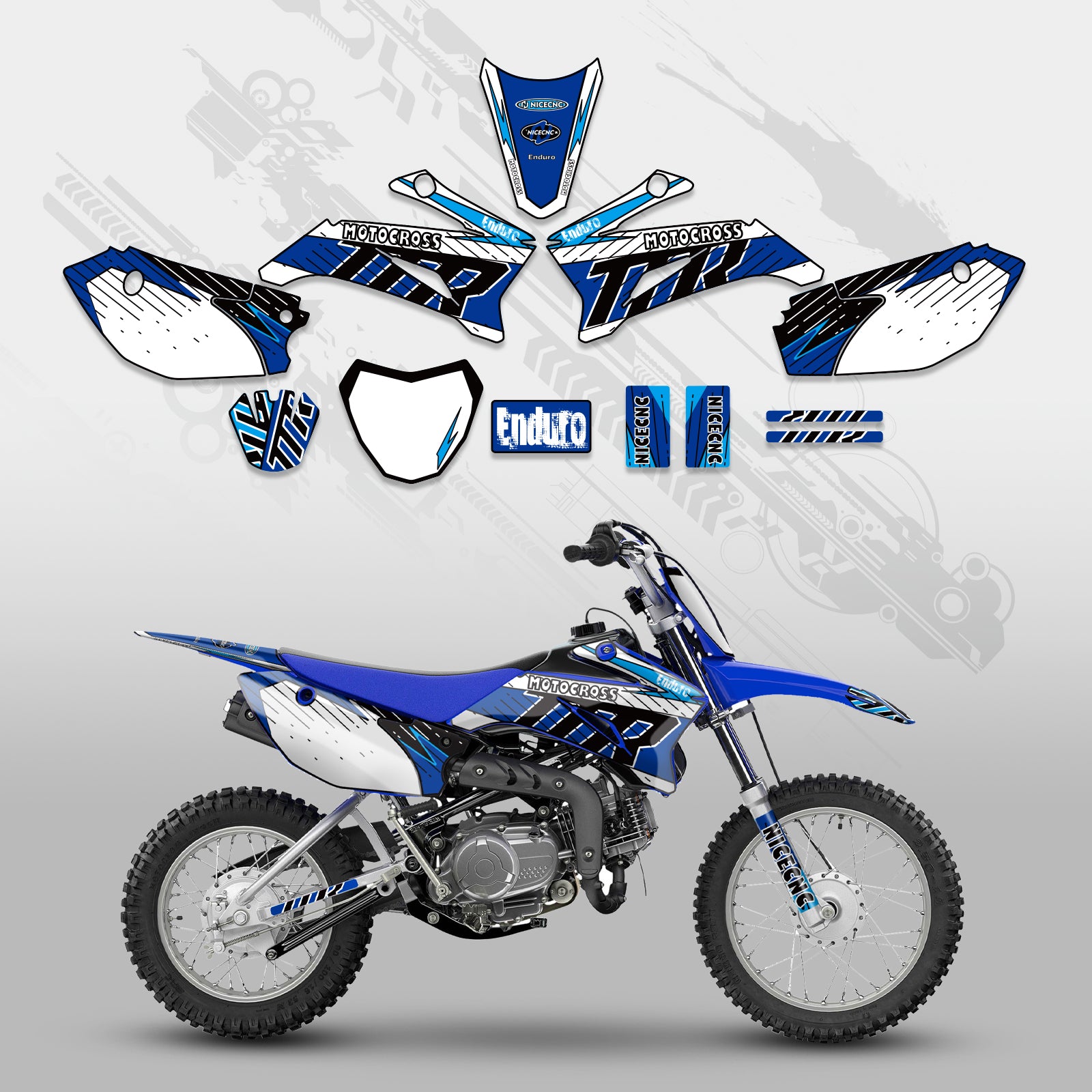 Motorcycle Full Graphics Decals Stickers Set For YAMAHA TTR110 ALL YEARS
