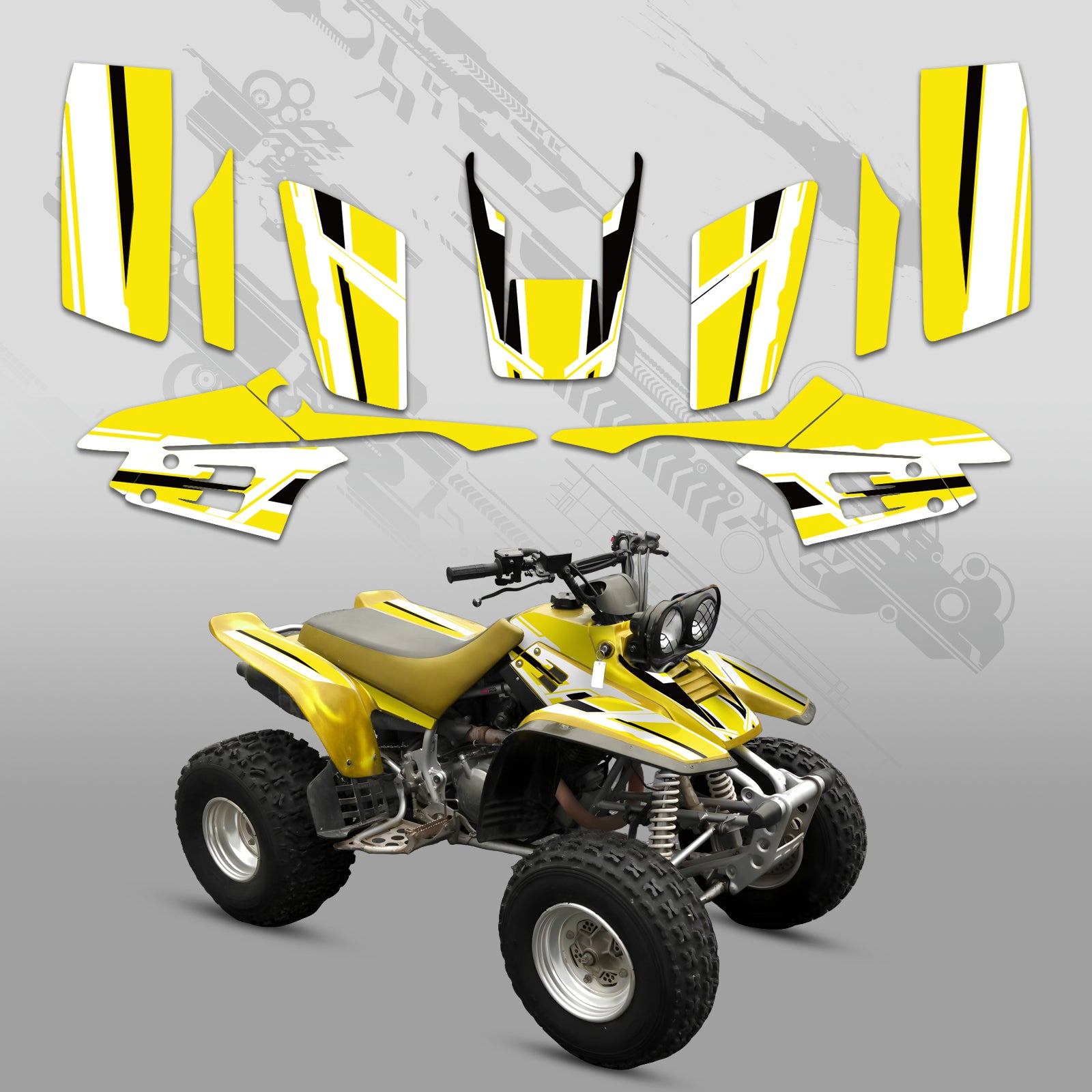 ATV Full Graphics Decals Stickers Kit For Yamaha Warrior 350 1987-2004