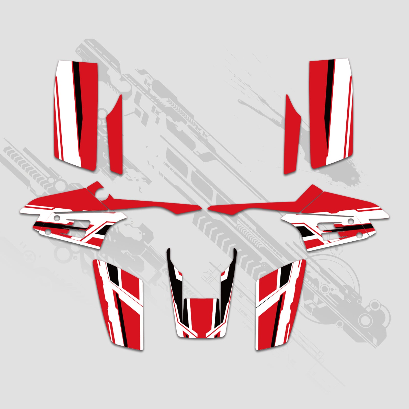 ATV Full Graphics Decals Stickers Kit For Yamaha Warrior 350 1987-2004
