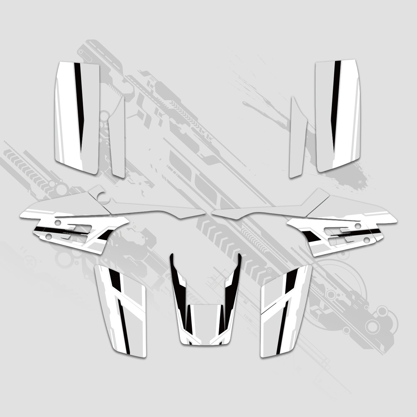 ATV Full Graphics Decals Stickers Kit For Yamaha Warrior 350 1987-2004