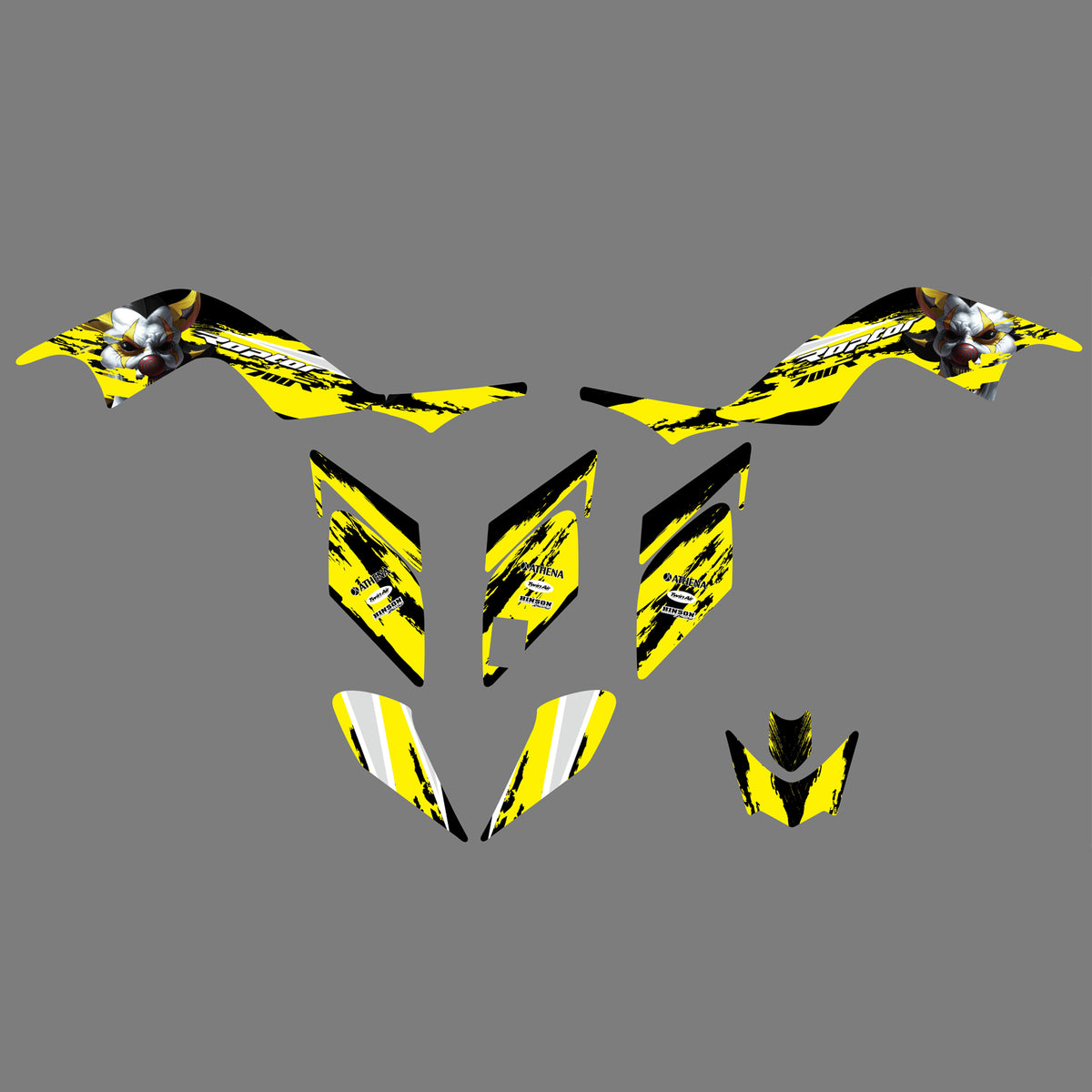 2012 Raptor Graphics ATV Decals Fender Stickers Kit For Yamaha Raptor 700 2006-2012