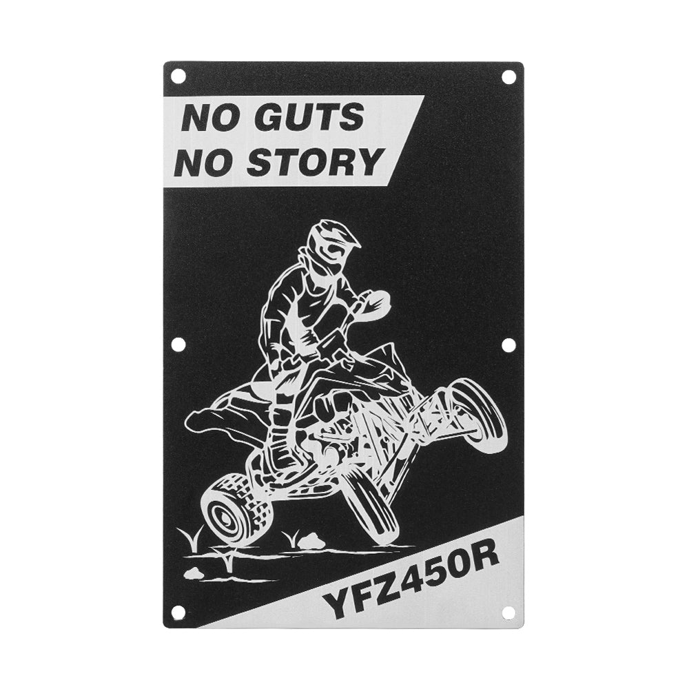 4x Fender Warning Sign Tags Plates Badges For Yamaha YFZ450R 2009-2024