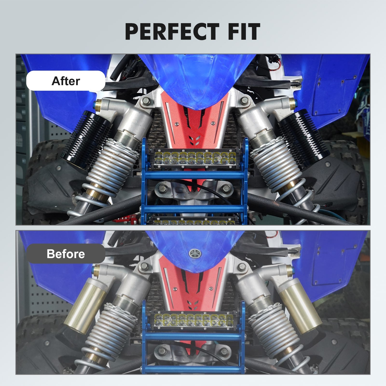 Pair ATV 16Pins Front Shock Absorber Coolers For Yamaha YFZ450R 2009-2024