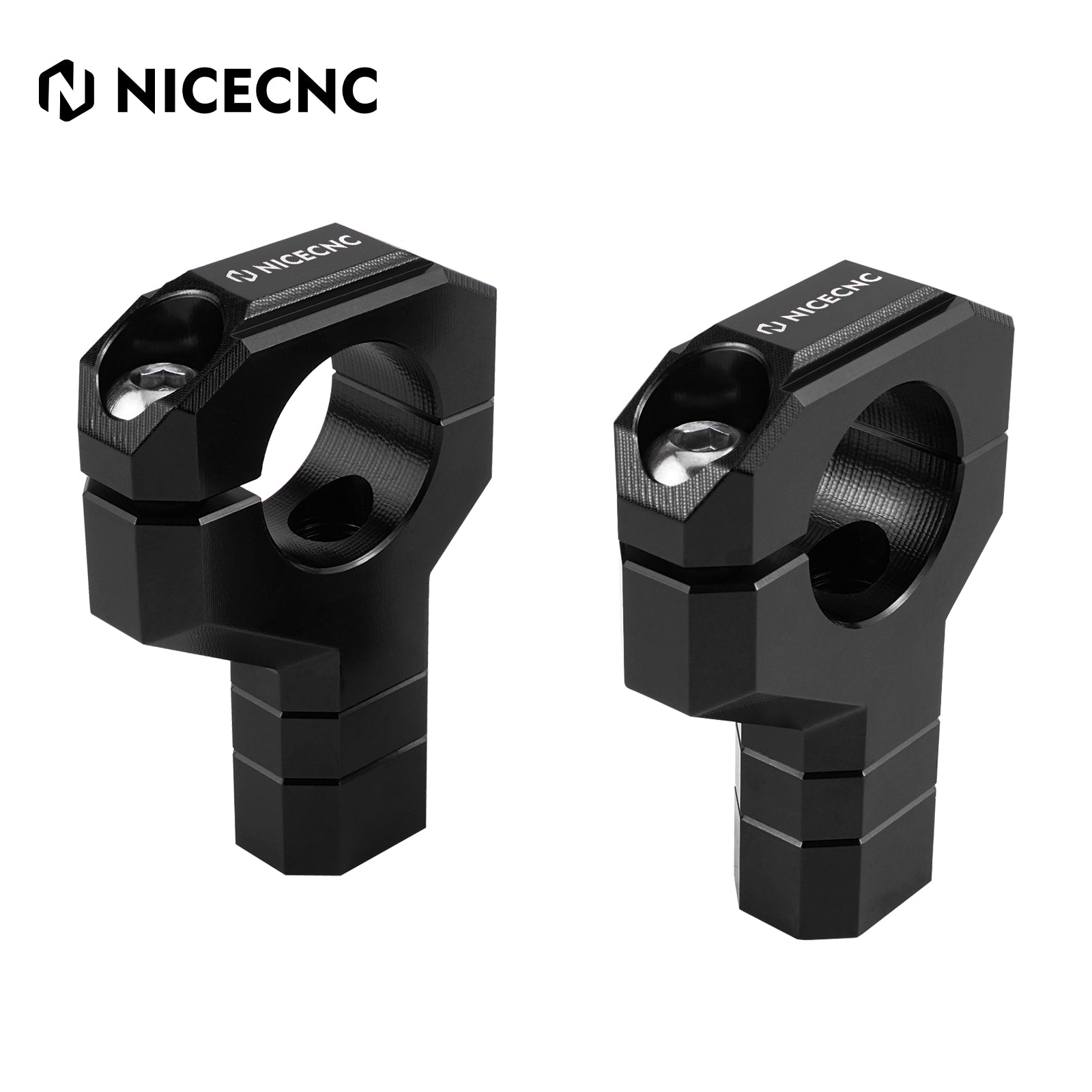 ATV Adjustable 25mm Handlebar Risers Clamps For Yamaha YFZ450R 2009-2024