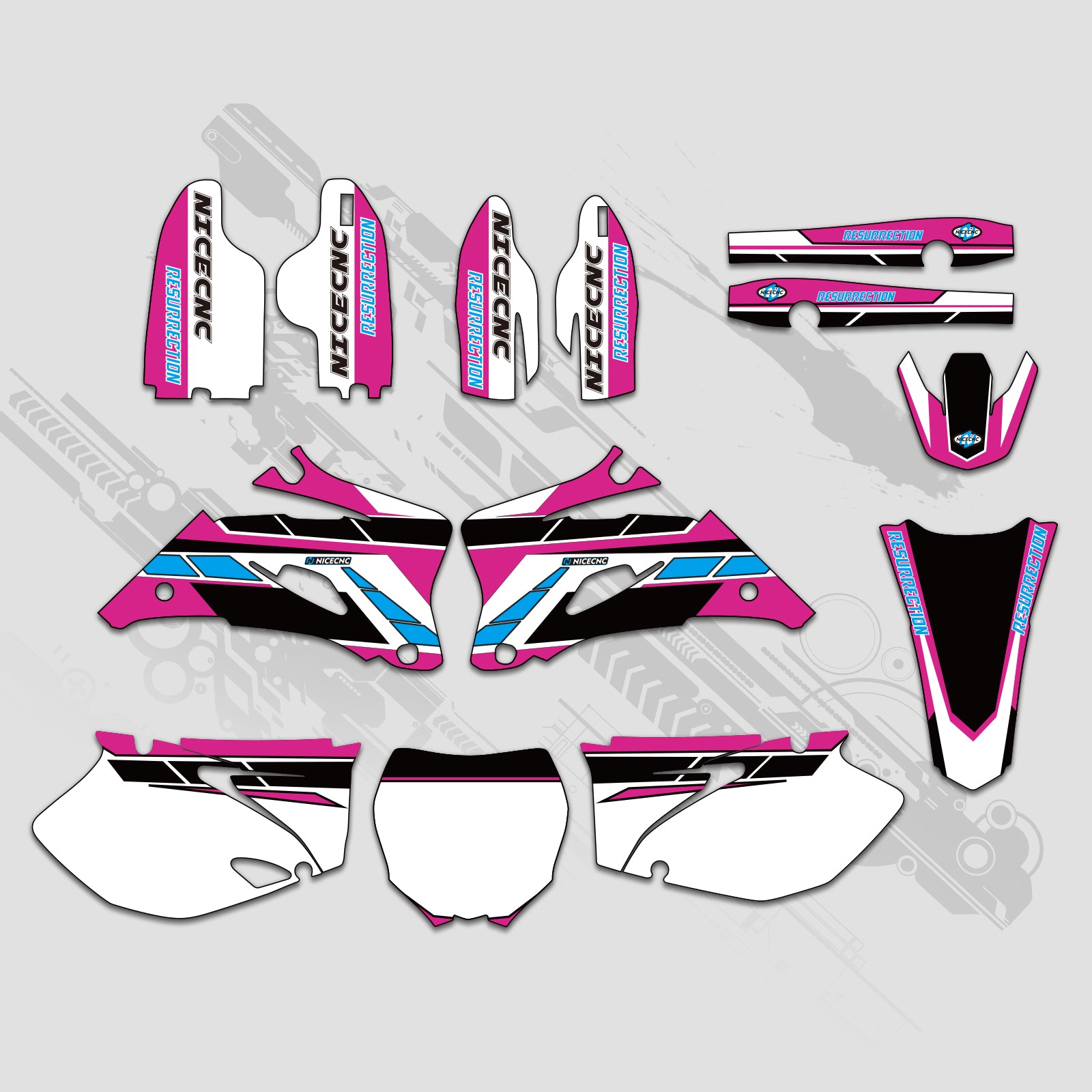 Motorcycle Full Graphics Decals Stickers Kit For YAMAHA YZ250F YZ450F 2006-2009