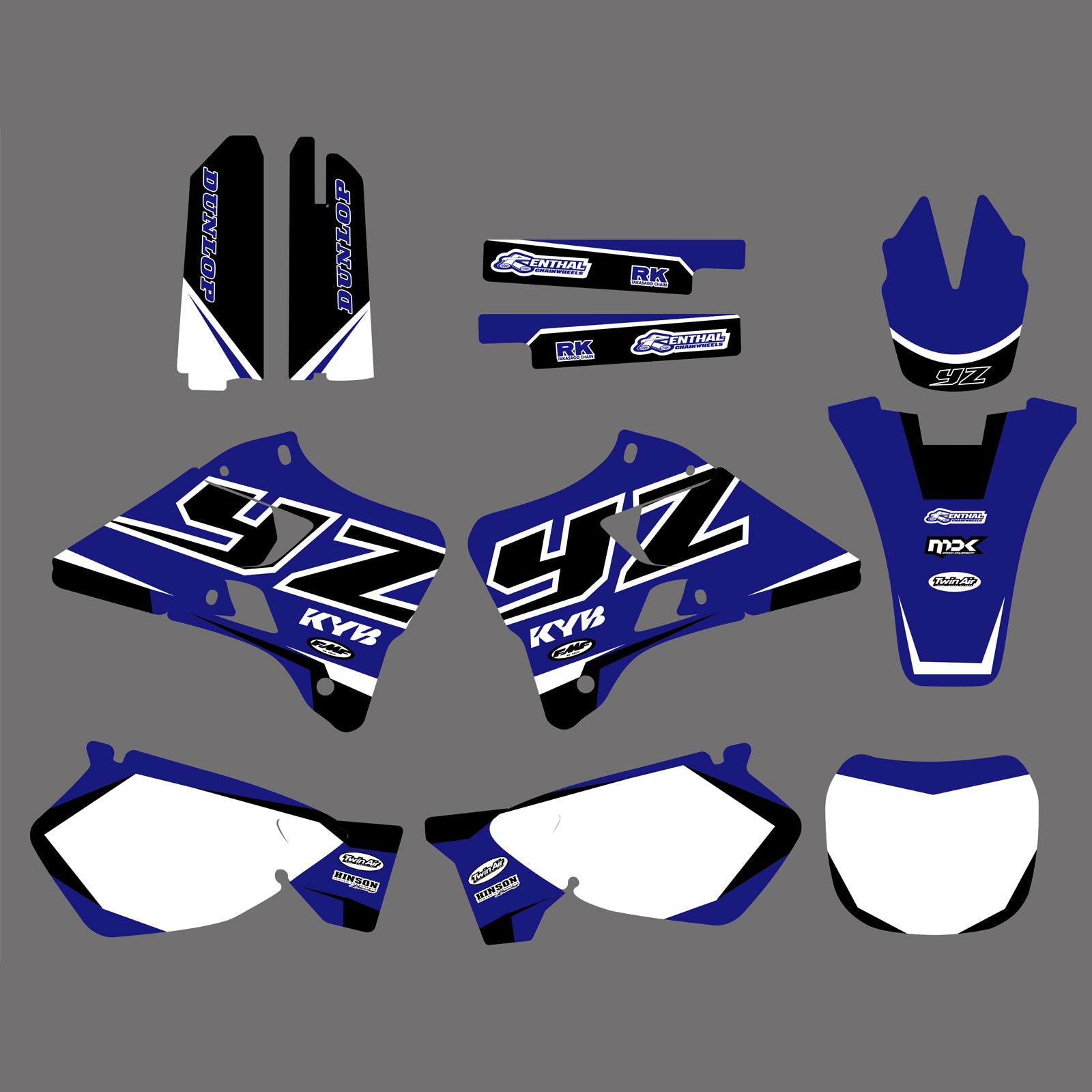 Team Graphics Decals Stickers For Yamaha YZ125 YZ250 1996-2001