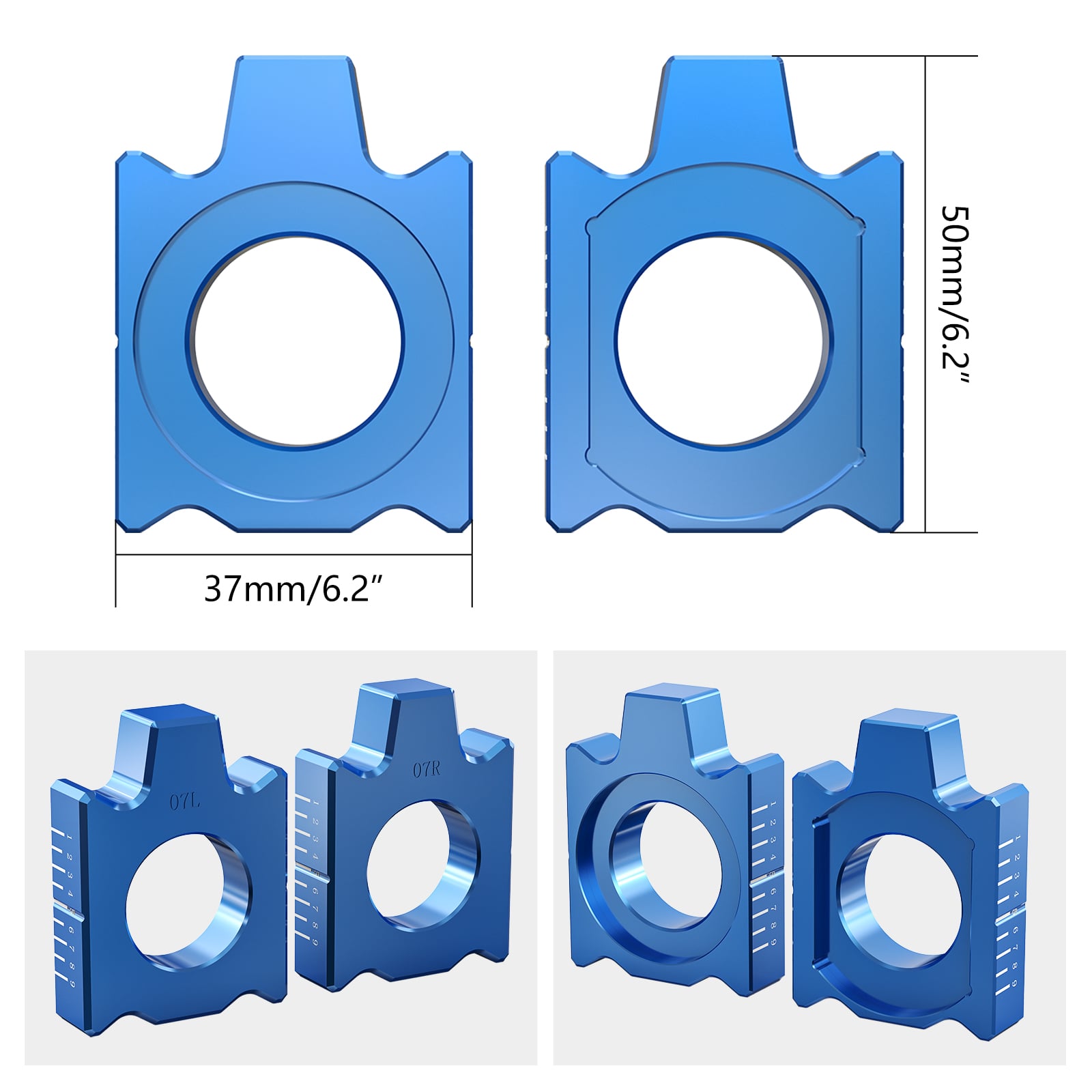 Rear Chain Adjuster Axle Blocks For Yamaha YZ125 250/F 450/F WR250F/R 450F