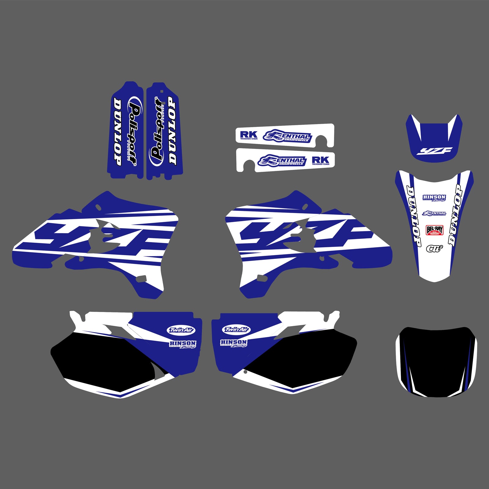 Team Decals Stickers Graphics Kit For YAMAHA YZ250F YZ450F 2003-2005