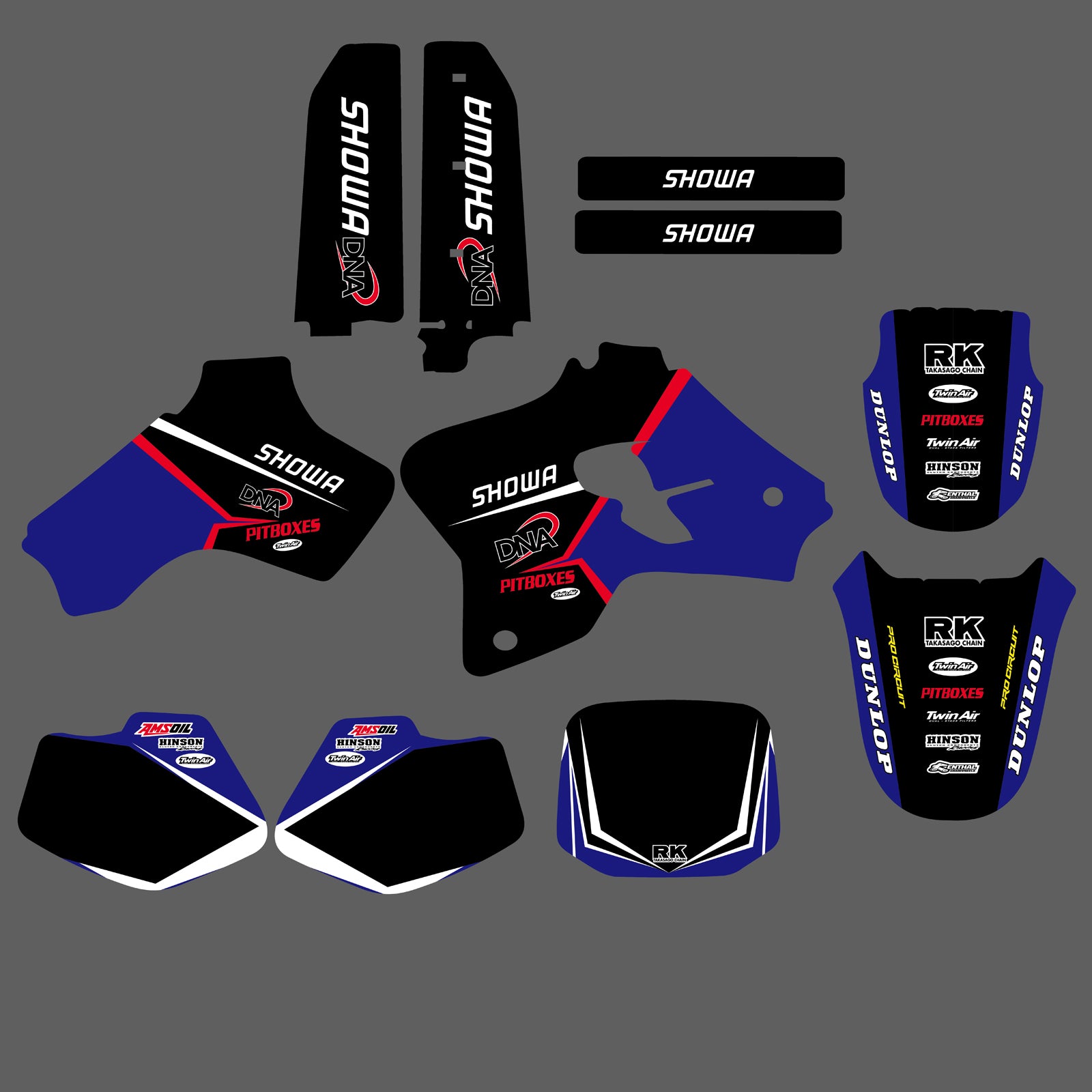 Motorcycle Team Full Graphic Decals Stickers Kit For Yamaha YZ80 1993-2001