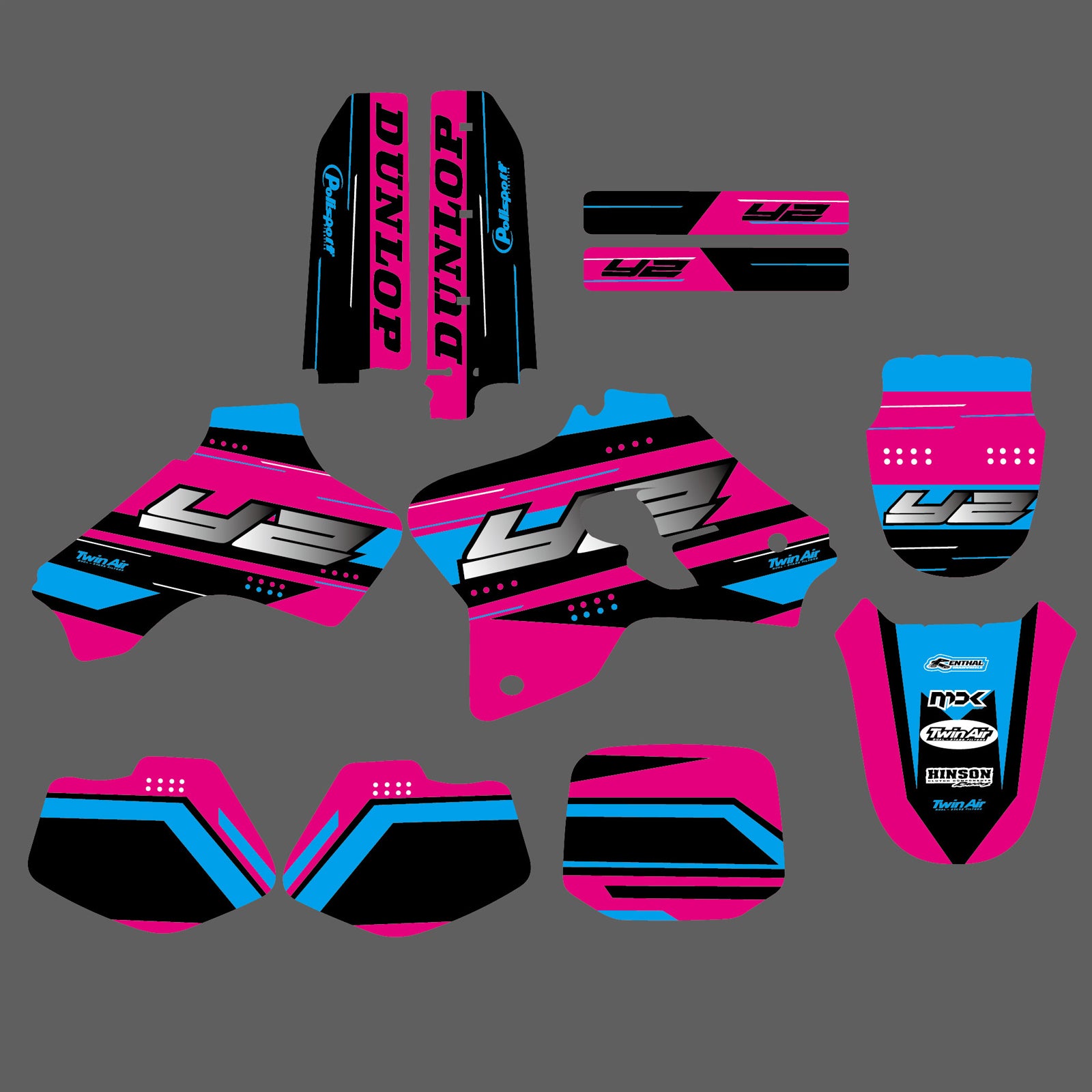 Motorcycle Graphics Kit Stickers For Yamaha YZ80 1993-2001