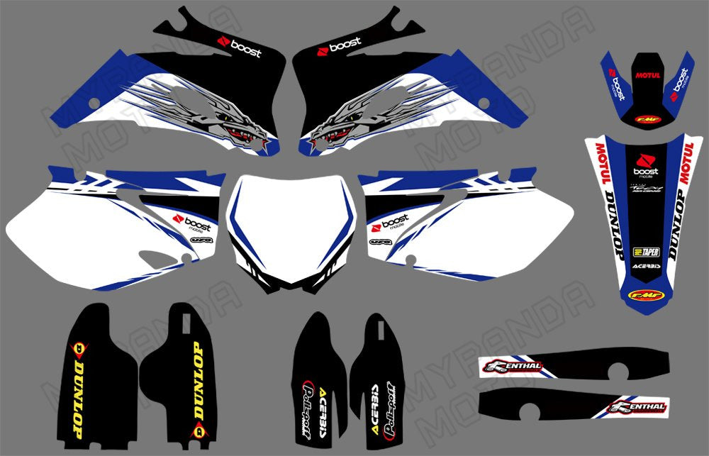 Motorcycle Team Full Decals Graphic Kit For Yamaha YZF250/YZF450 2006-2009