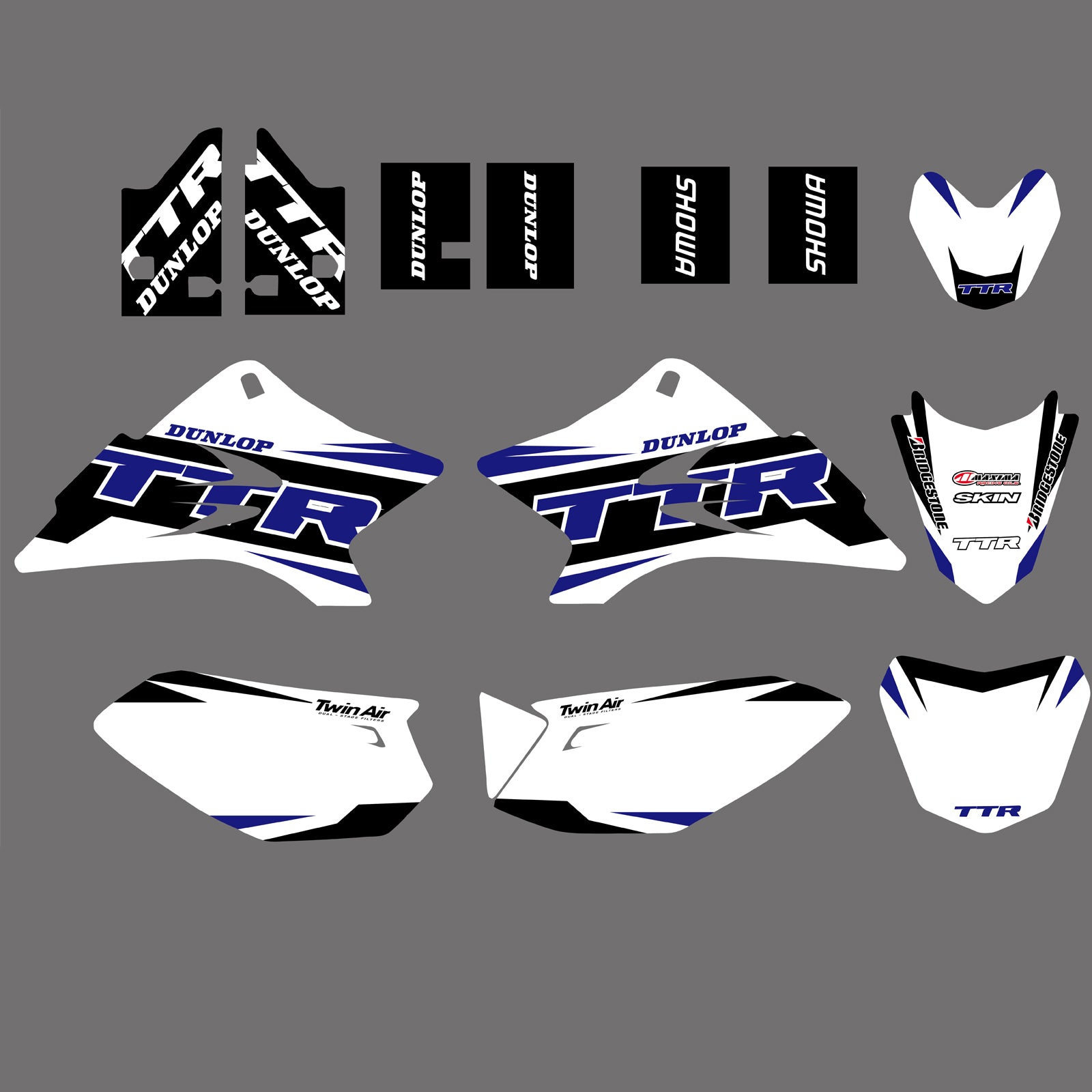 Motorcycle Team Style Graphics Background Decals Stickers For Yamaha TTR50 2006-2015