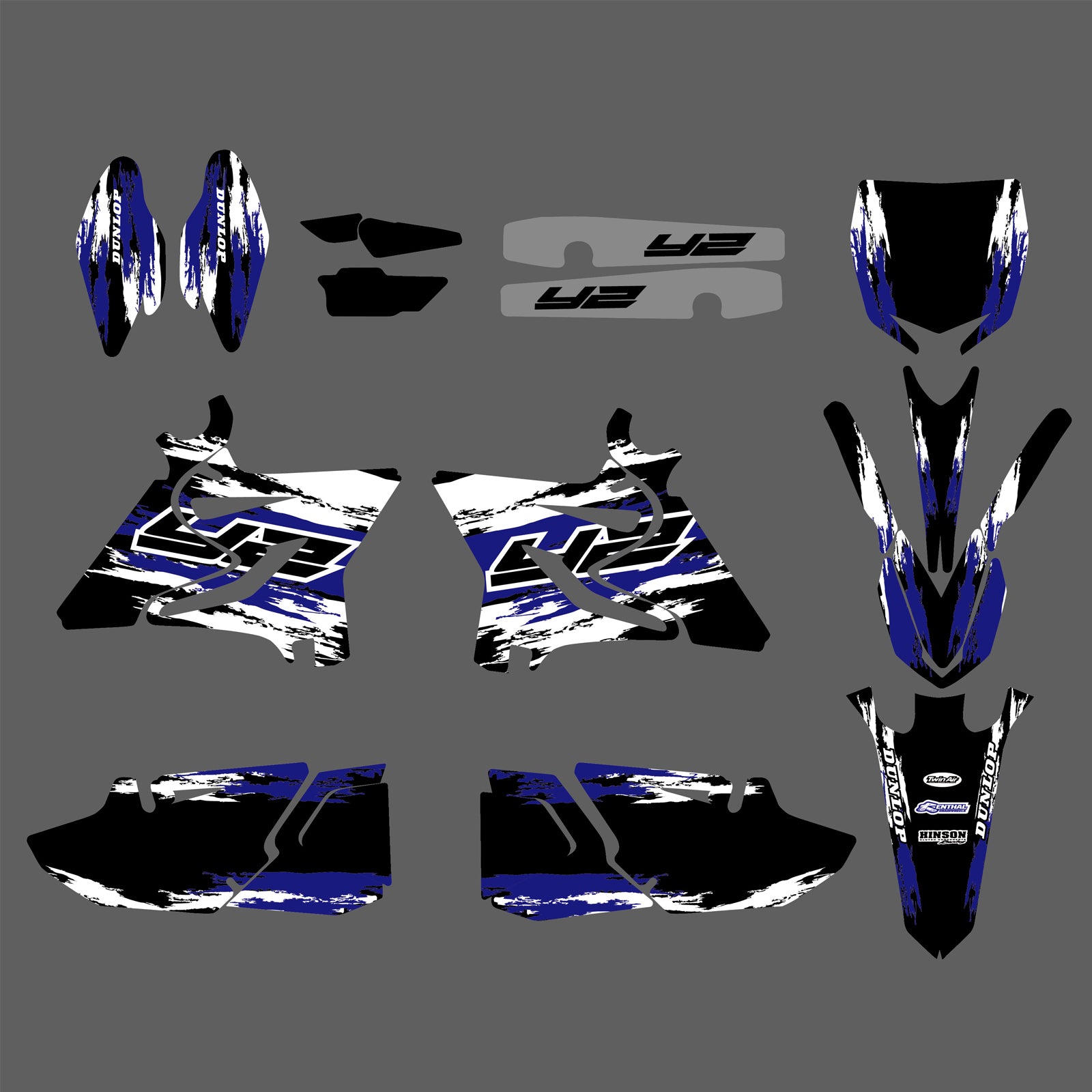 Motorcycle Full Graphics Decals Stickers Kit For Yamaha YZ125/250 WR125 2015-2021