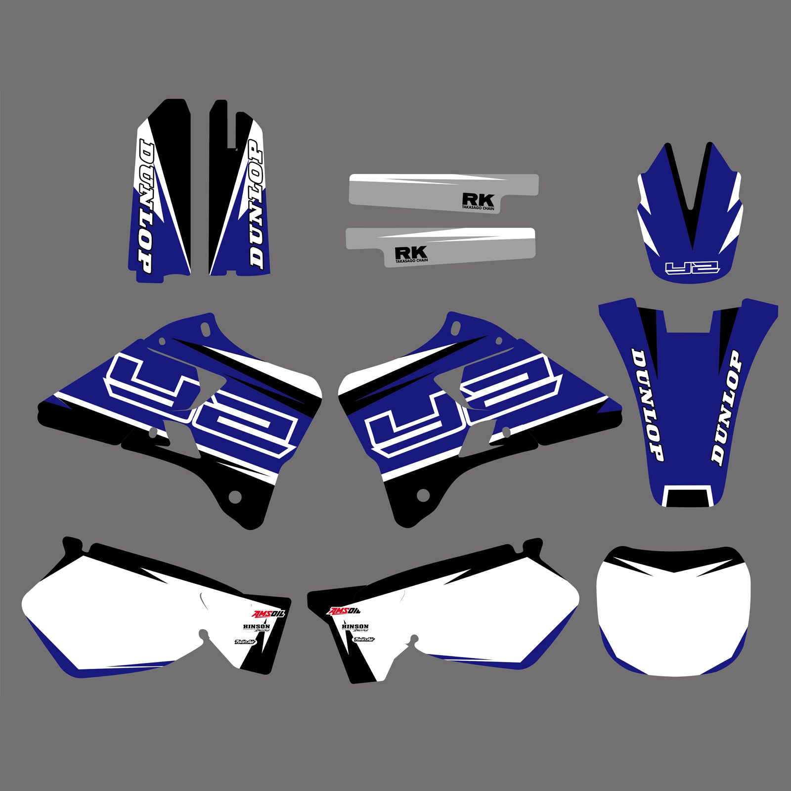 Team Graphics Decals Stickers For Yamaha YZ125 YZ250 1996-2001
