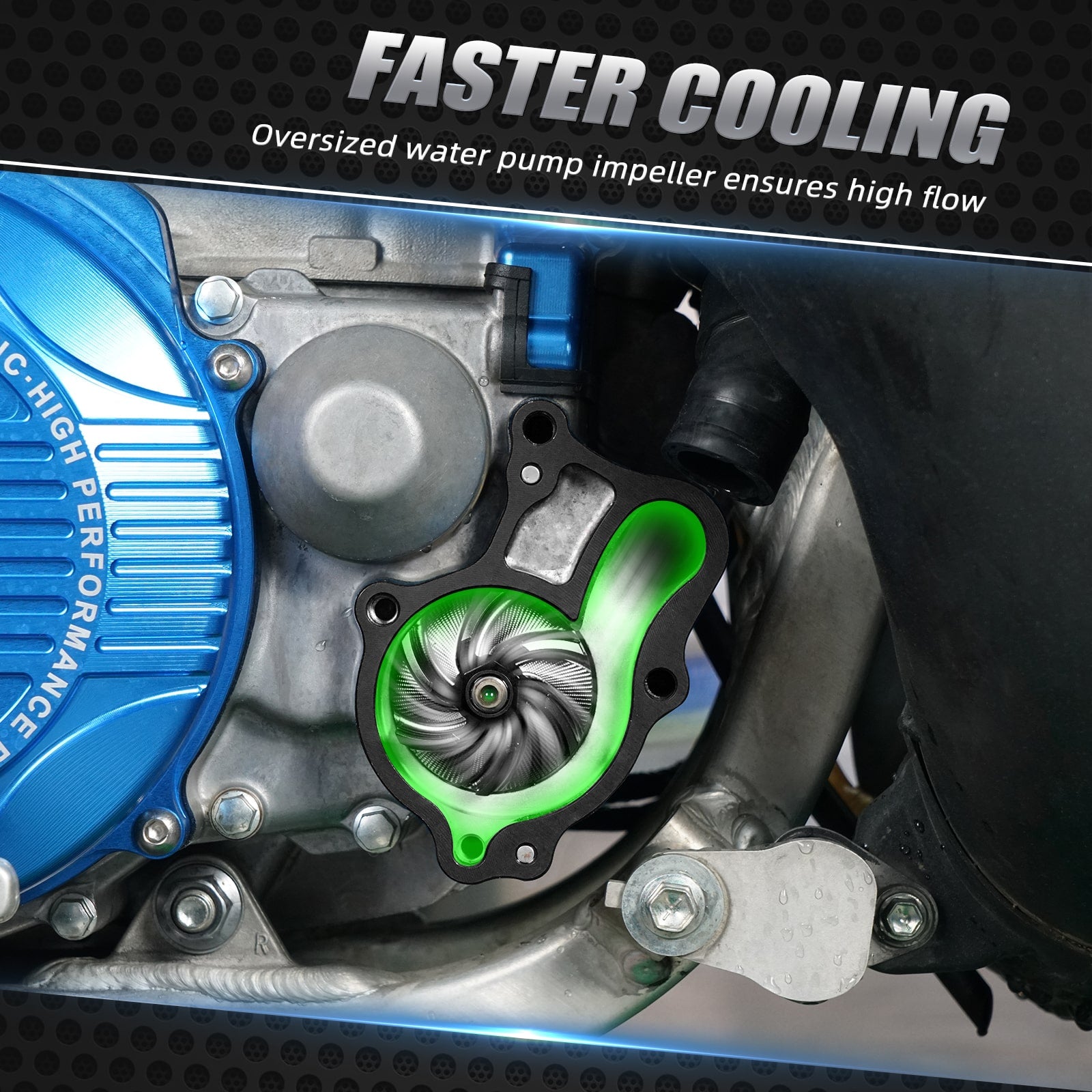 Oversized Water Pump Impeller Cooler Kit For Yamaha YZ250 1999-2024 YZ250X 2016-2023