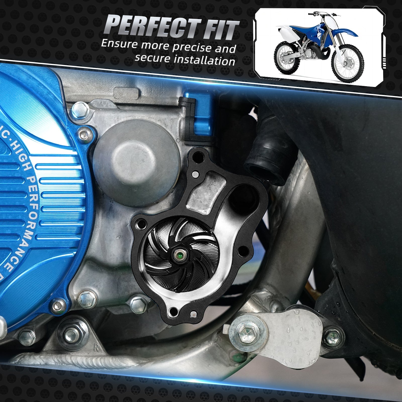 Oversized Water Pump Impeller Cooler Kit For Yamaha YZ250 1999-2024 YZ250X 2016-2023