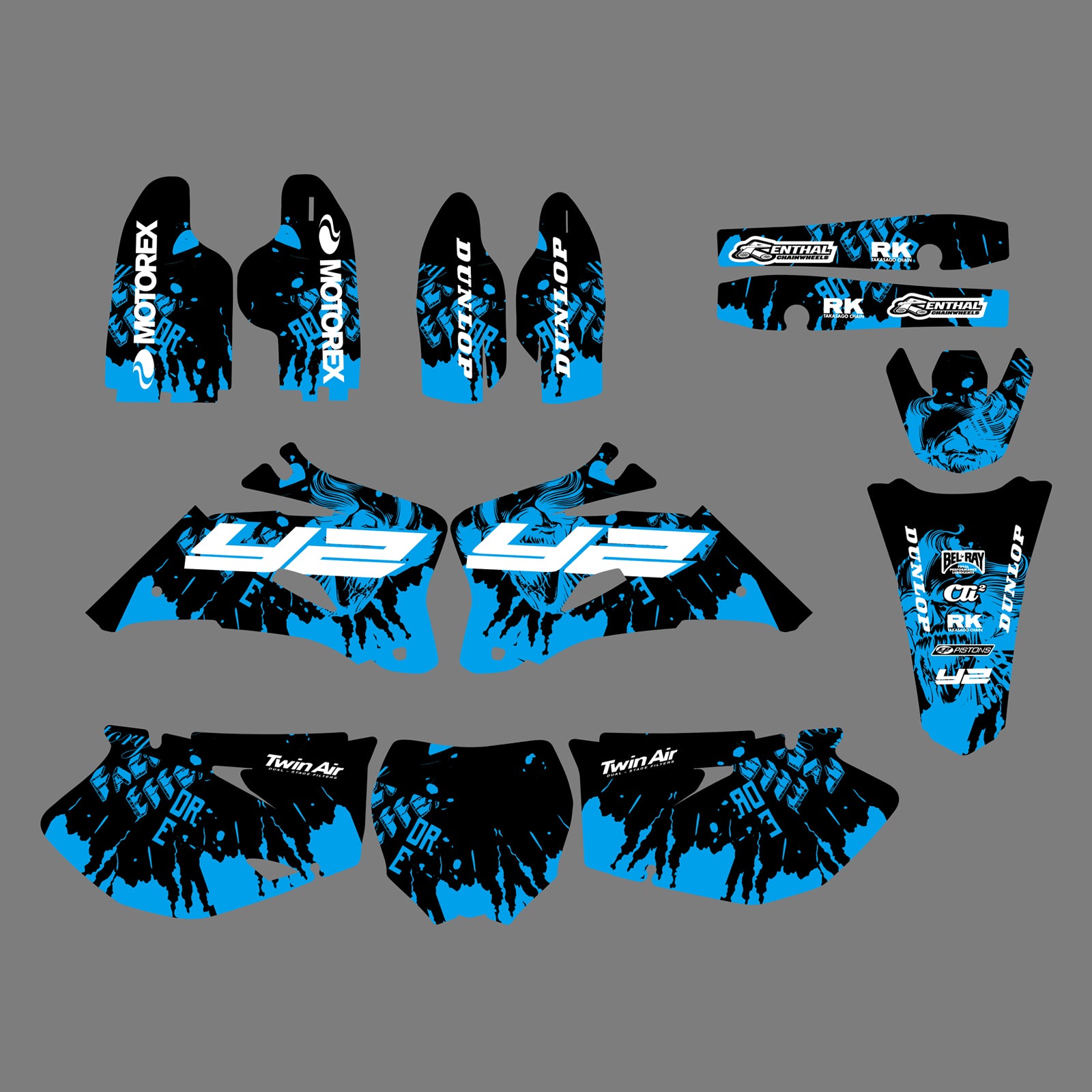 Graphics Kit Decals Stickers For Yamaha YZ250F YZ450F 2006-2009