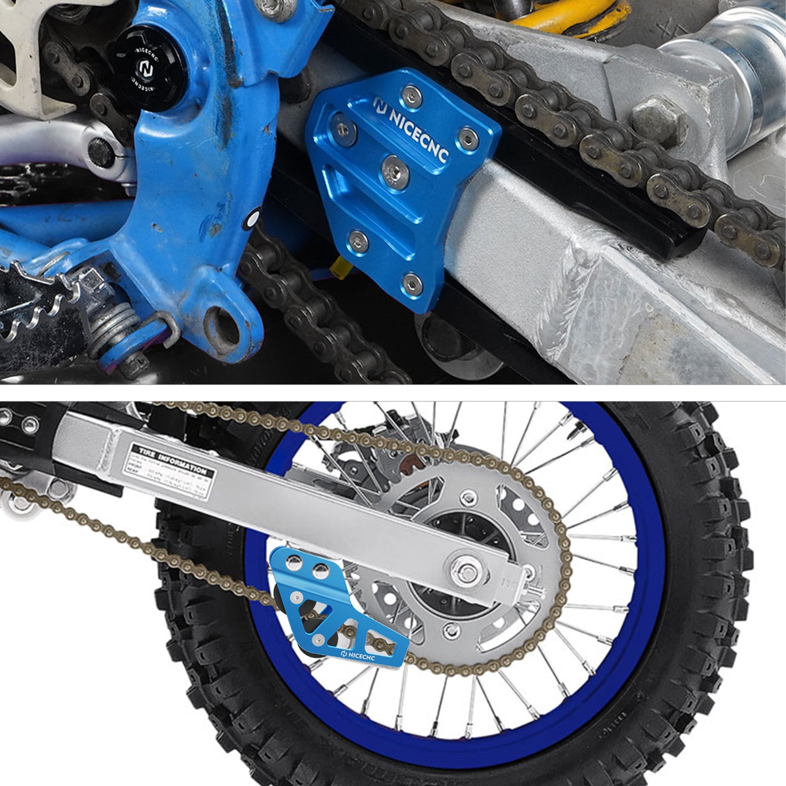 Front & Rear Chain Support Guard Kit For Yamaha YZ85 2003-2018
