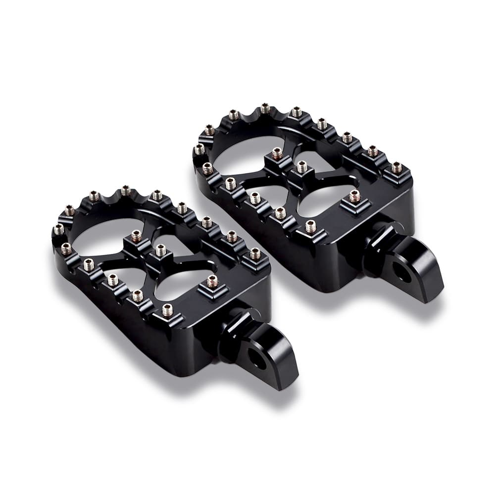 Wide Foot Pegs Footrest MX Style For Harley Davidson Road King Electra Glide Ultra Limited