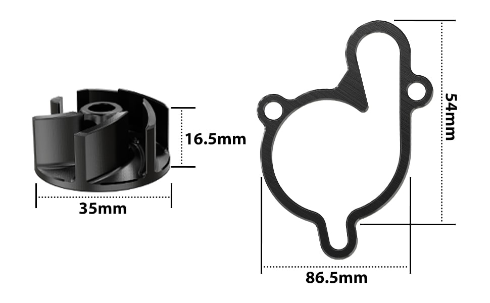 Oversized Water Pump Impeller Cooler For Yamaha YZ85