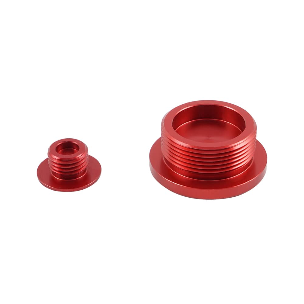 Honda CRF250 CRF250R CRF 250 Billet Aluminum Anodized Engine Plug Kit Red