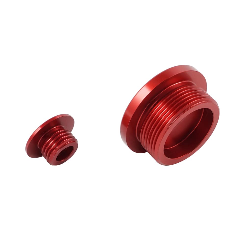 Honda CRF250 CRF250R CRF 250 Billet Aluminum Anodized Engine Plug Kit Red