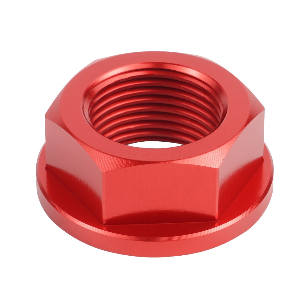 Beta Red Rear Axle Nut CNC Machined