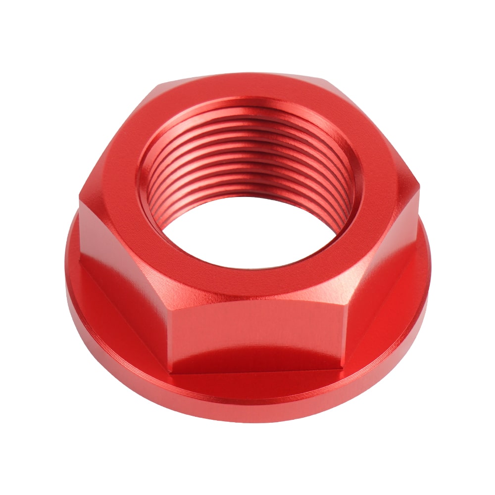 Beta Red Rear Axle Nut CNC Machined
