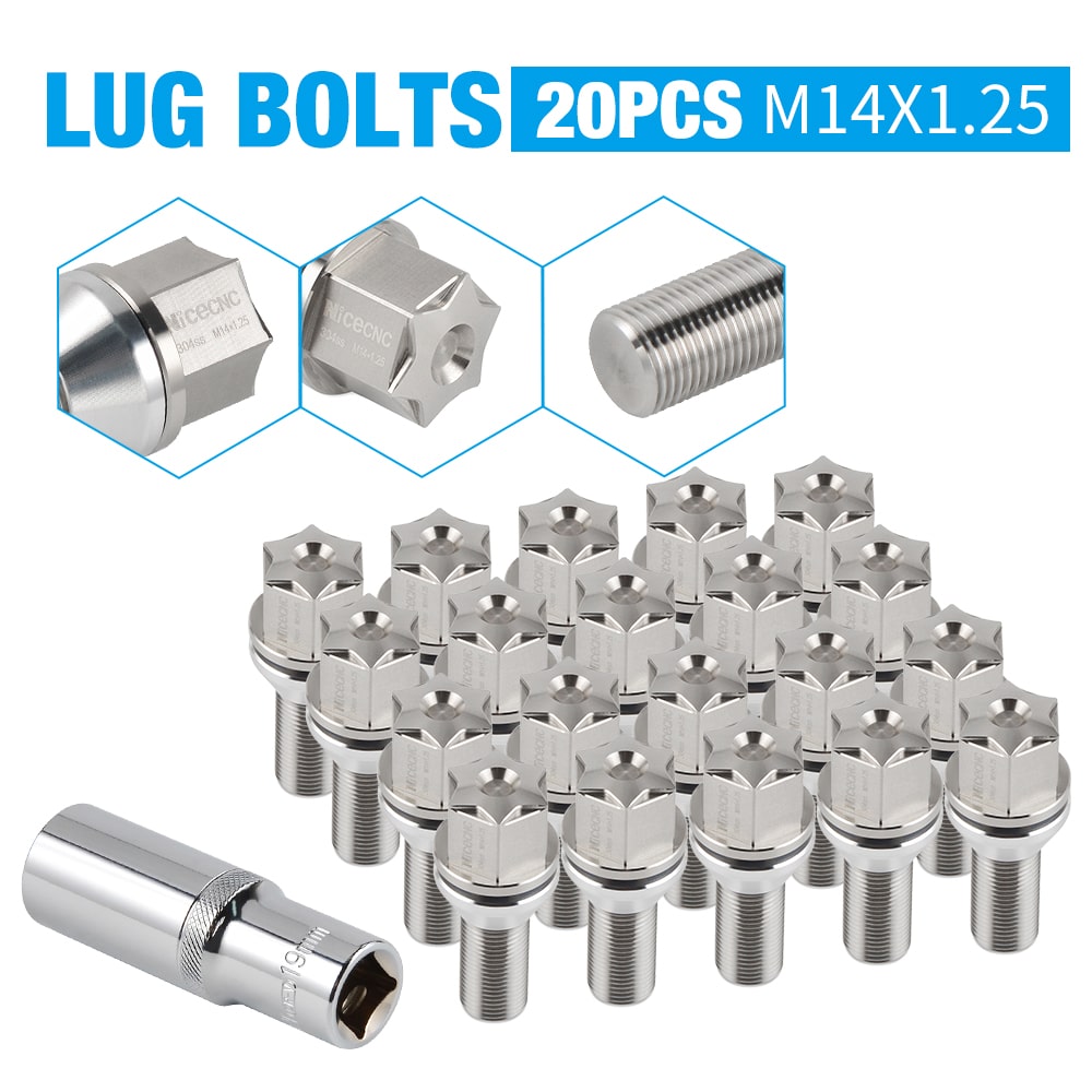 14mmx1.25 Lug Bolts Tapered Seat For BMW 6 Series F06 F12 F13 2011-up