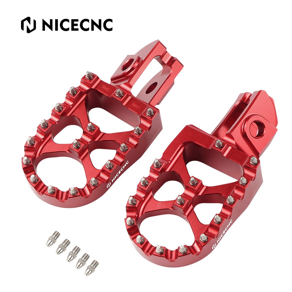 Red Footrest CNC Bud Footpegs For Beta RR 2020-2024