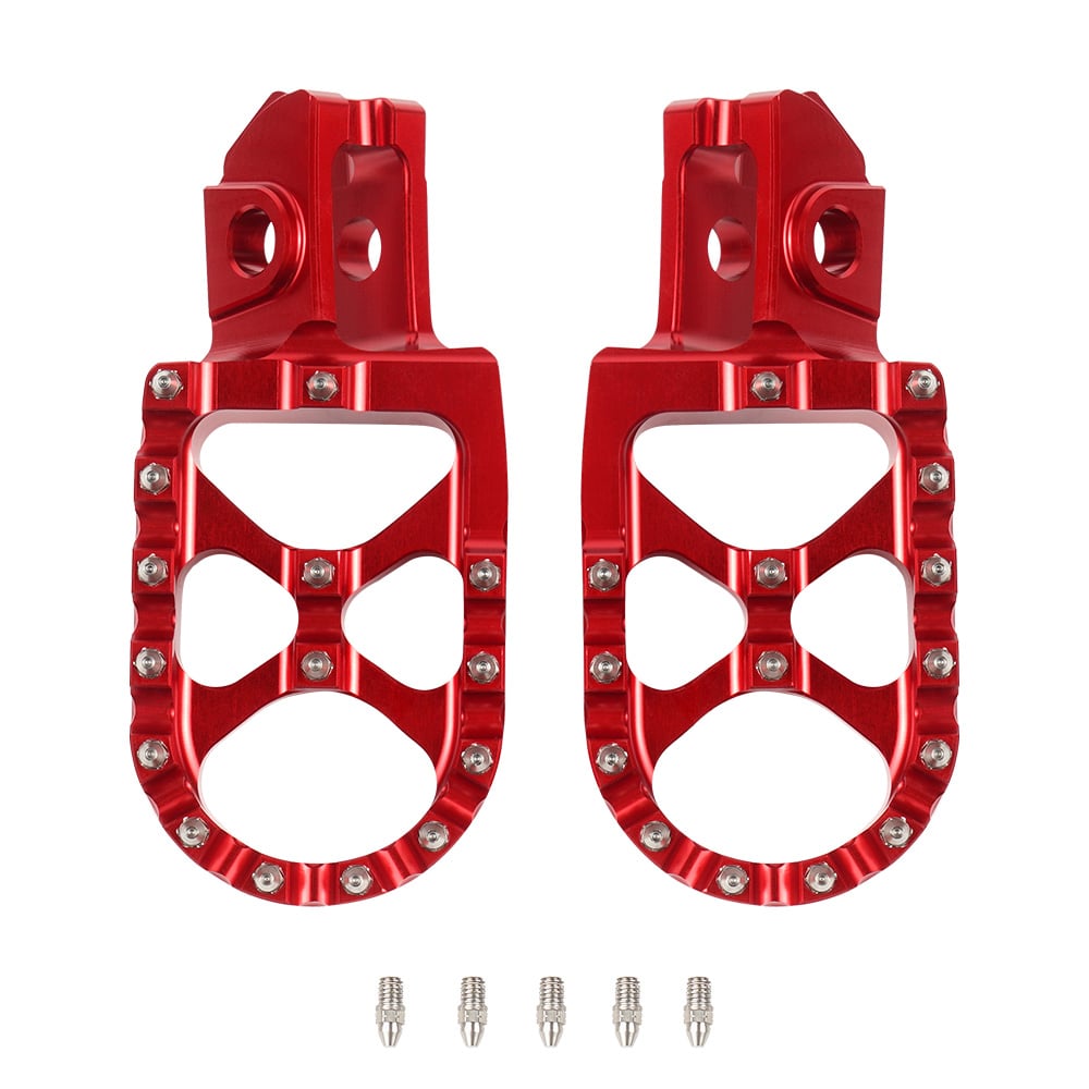 Red Footrest CNC Bud Footpegs For Beta RR 2020-2024