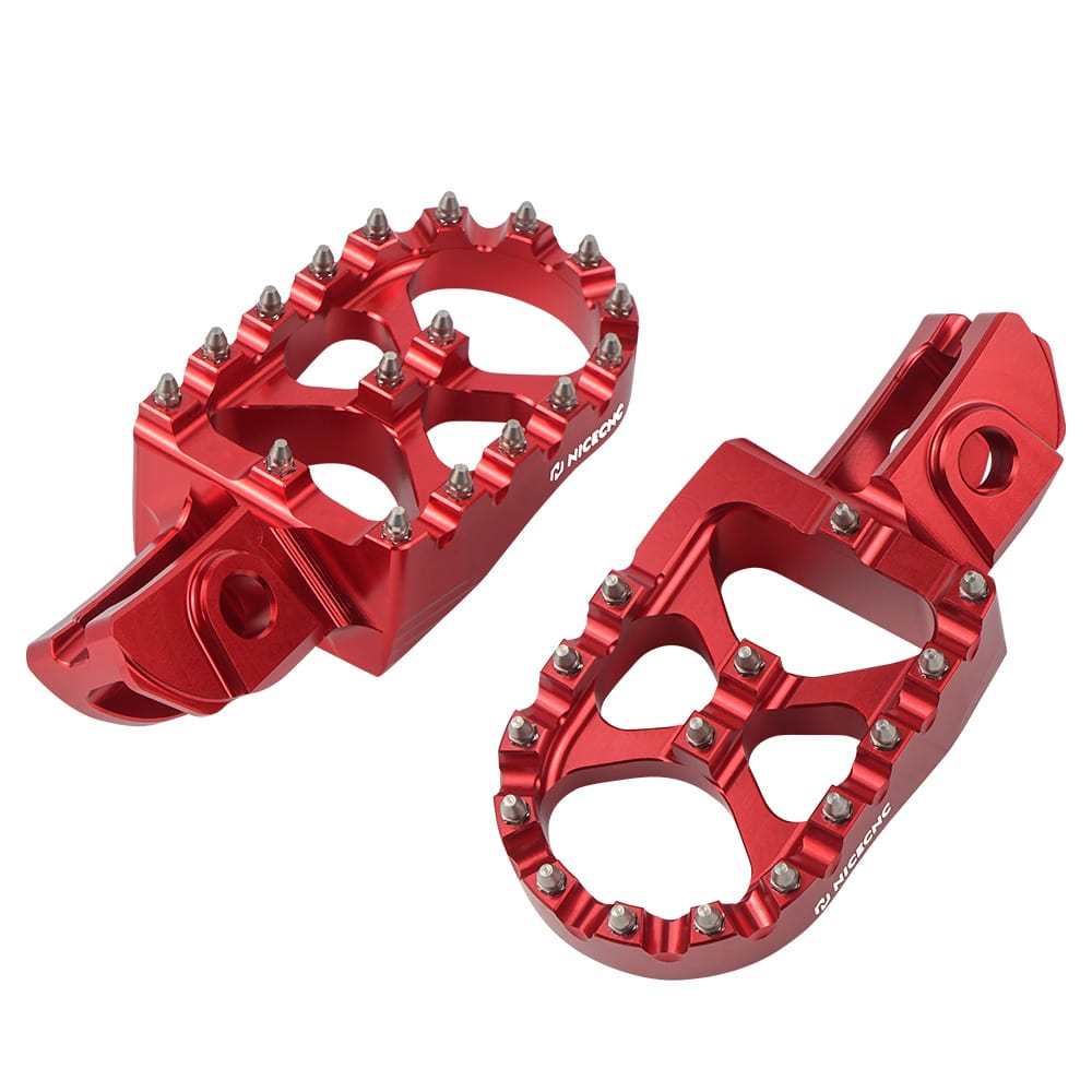 Red Footrest CNC Bud Footpegs For Beta RR 2020-2024