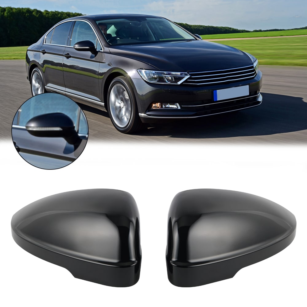 Couvercles De Rétroviseur Pour VW - Noir Brillant - Compatible Sagitar, Magotan, Passat, CC, Beetle…