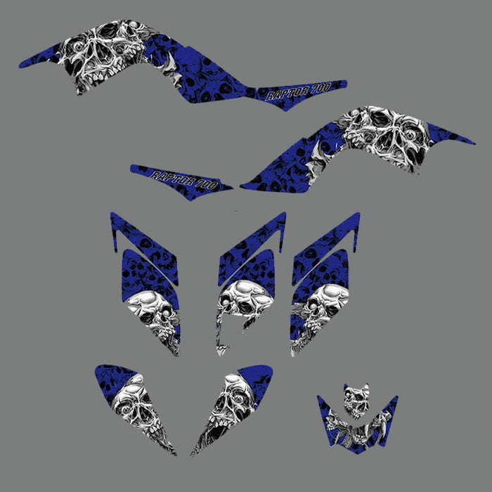 Full Decal Sticker Graphics Background Kits For Yamaha Raptor 700