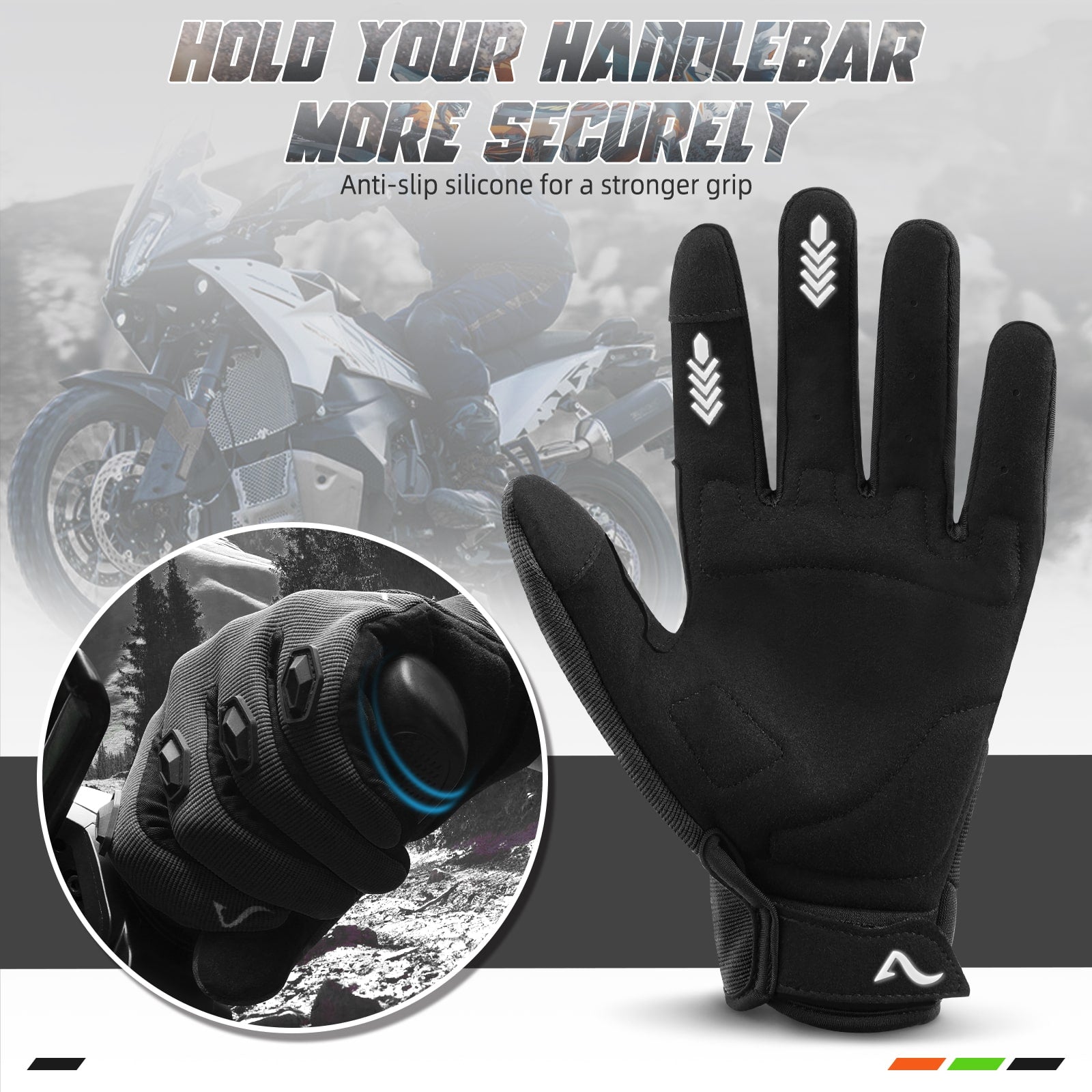 ARCFOX Dirt Bike Gloves for ATV UTV MTB Motocross Motorcycle Off-Road Riding Touch Screen Breathable Sweat-absorbing Fabric