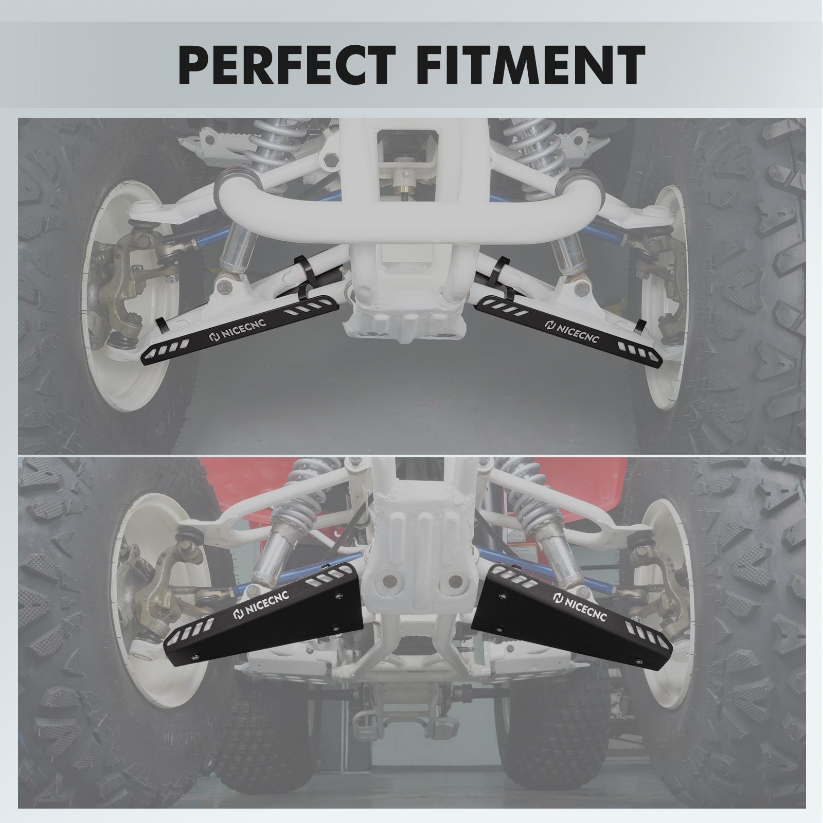 Pair ATV Front A-Arm Skid Plate Guards For Yamaha Blaster 200 1988-2006