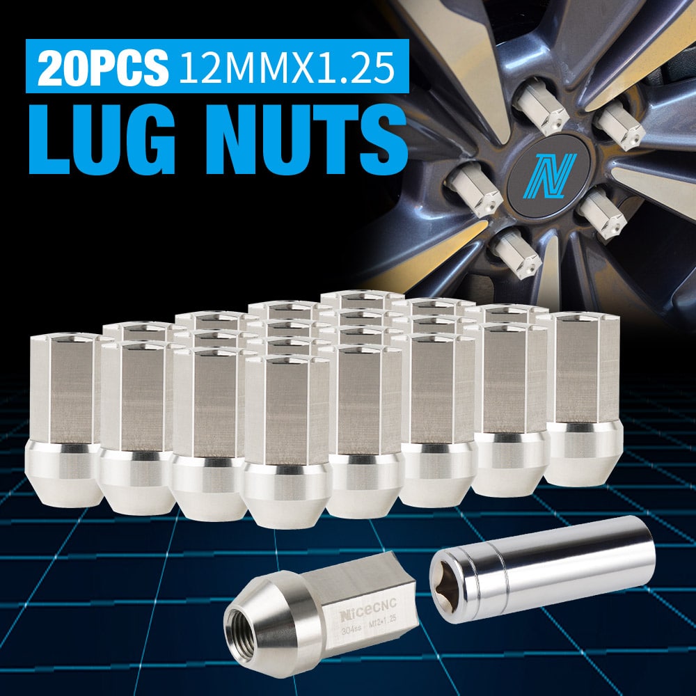 20x 12mmX1.25 Car Lug Nuts For Nissan Rogue Select Sentra Stanza