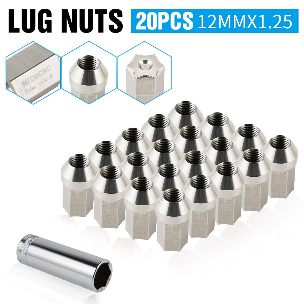 20x 12mmX1.25 Car Lug Nuts For Nissan Rogue Select Sentra Stanza
