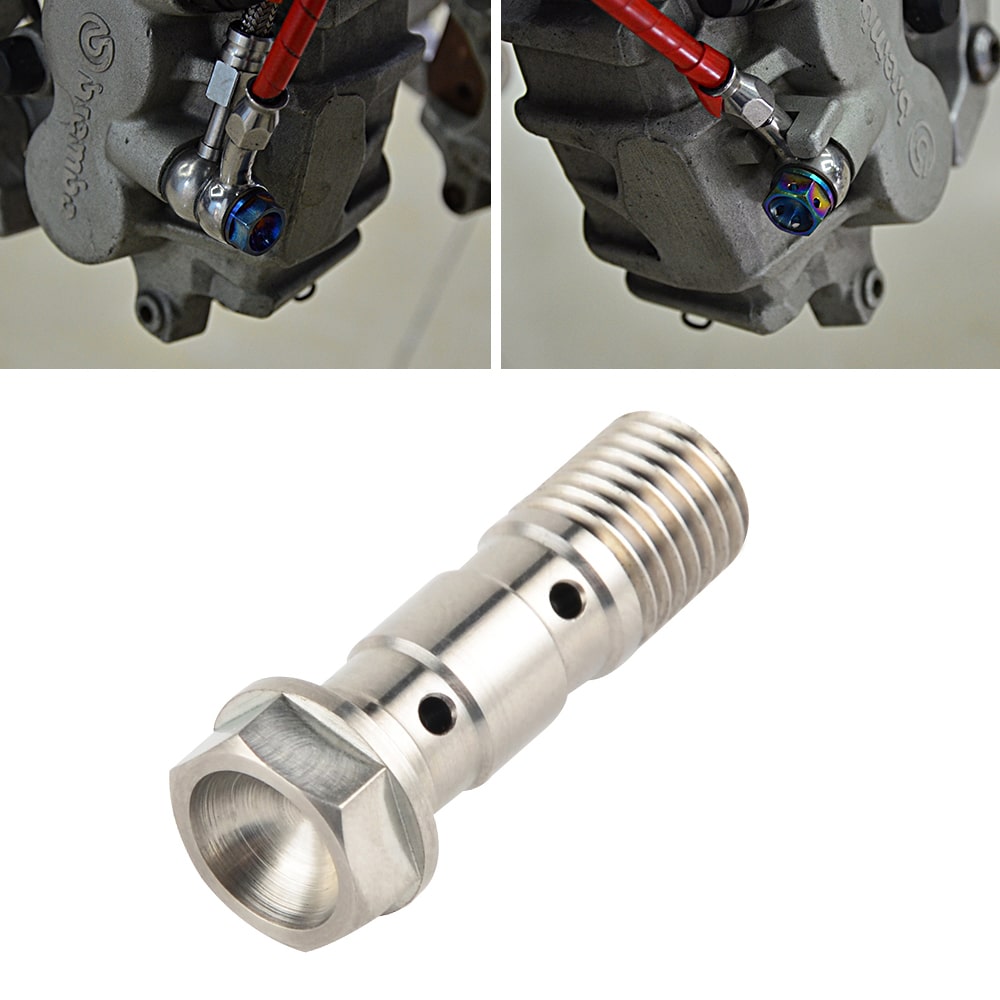 ATV Double Hydraulic Brake Banjo Bolt Screw 10mm x 1.25 Pitch 35MM