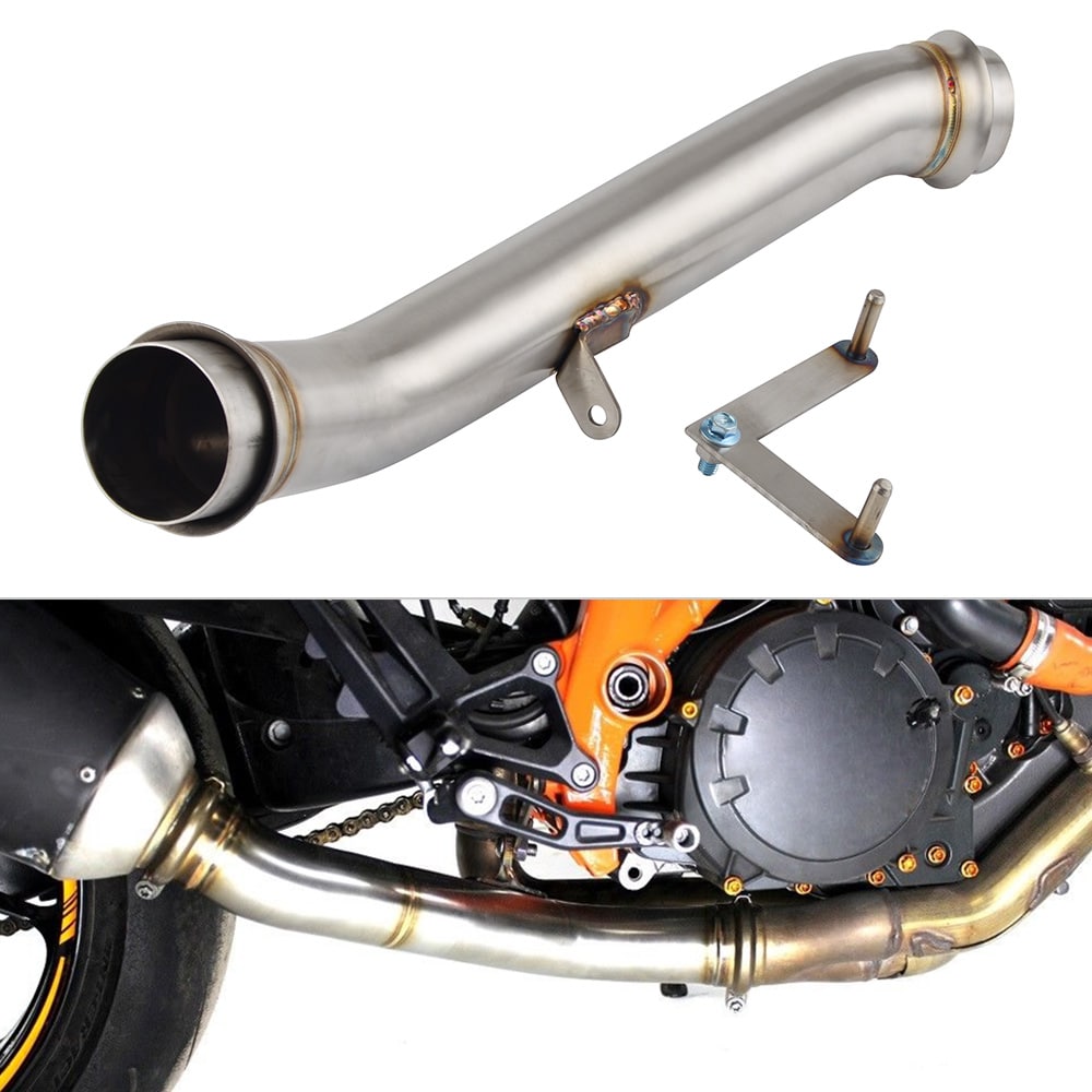 Buy AllExtreme EXTPKT1 Modified Stainless Steel Exhaust Pipe Muffler Mid  Bend Tail Tube Corrosion Resistant, Strong, Durable, Custom Fit & Elegant  Design Compatible with Motorcycle KTM 200 Online at Best Prices in