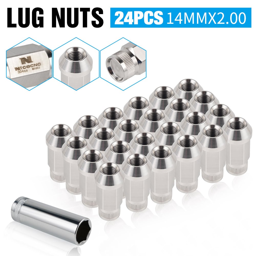 24PCS M14X2 Extended Lock Wheel Lug Nut For Ford F-150 2004-2014