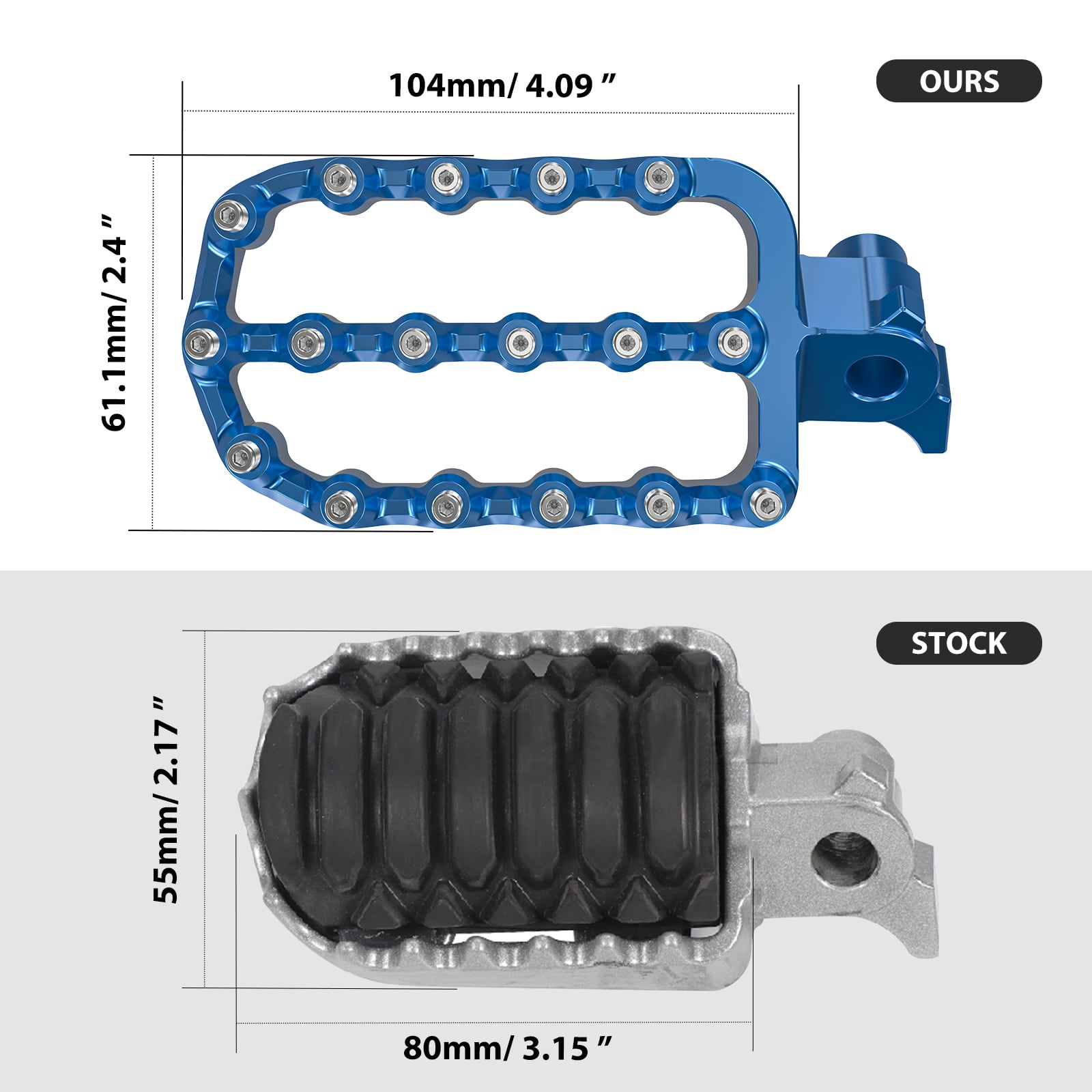 Lengthened Enlarged Foot Pegs 6061 Aluminum  For YAMAHA TENERE 700  XTZ 700 2019-2025