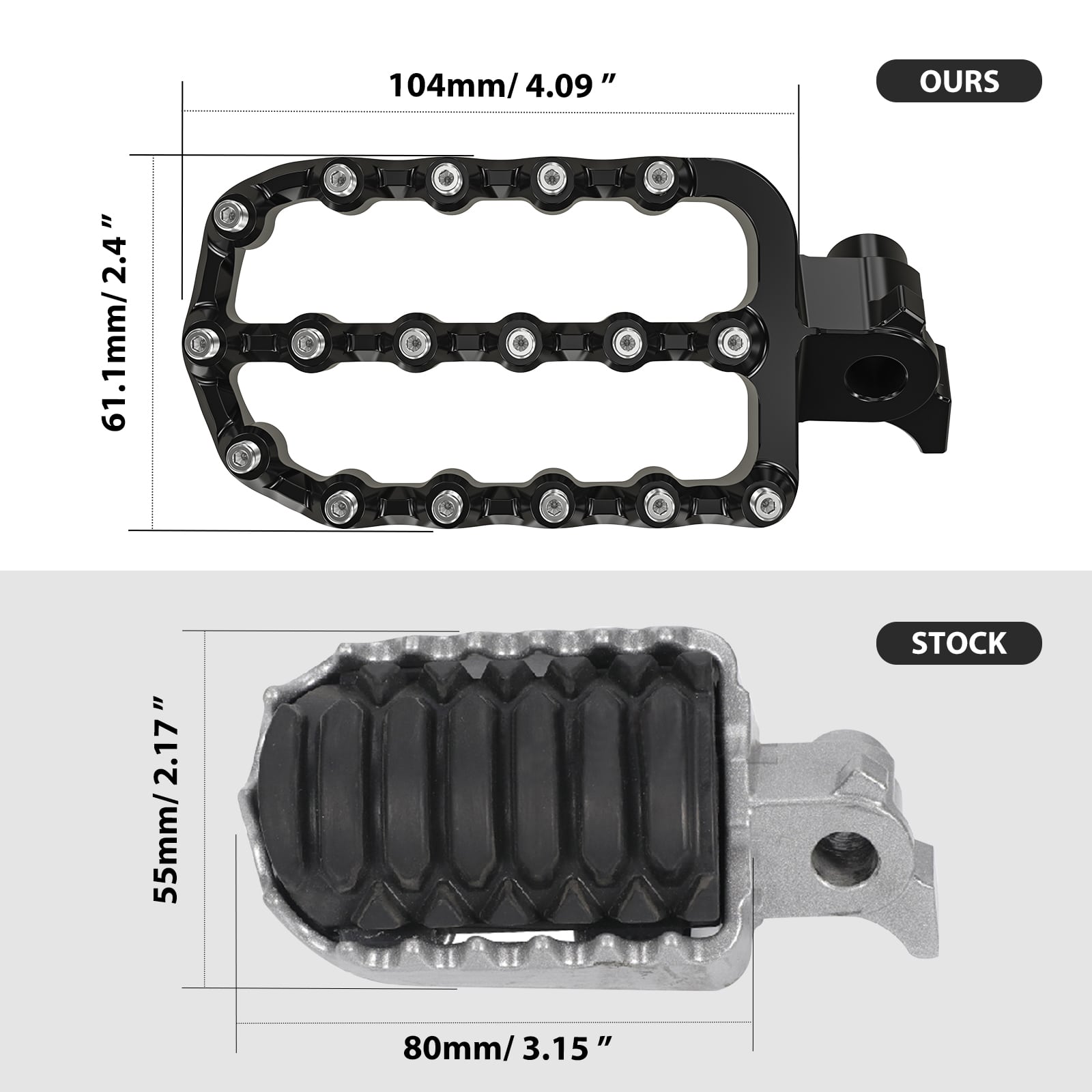 Lengthened Enlarged Foot Pegs 6061 Aluminum  For YAMAHA TENERE 700  XTZ 700 2019-2025
