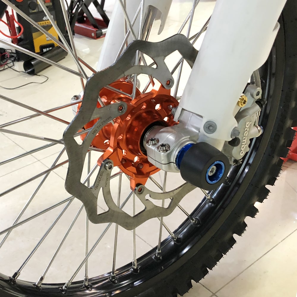 KTM 125-500 Front Axle Slider Crash Pads
