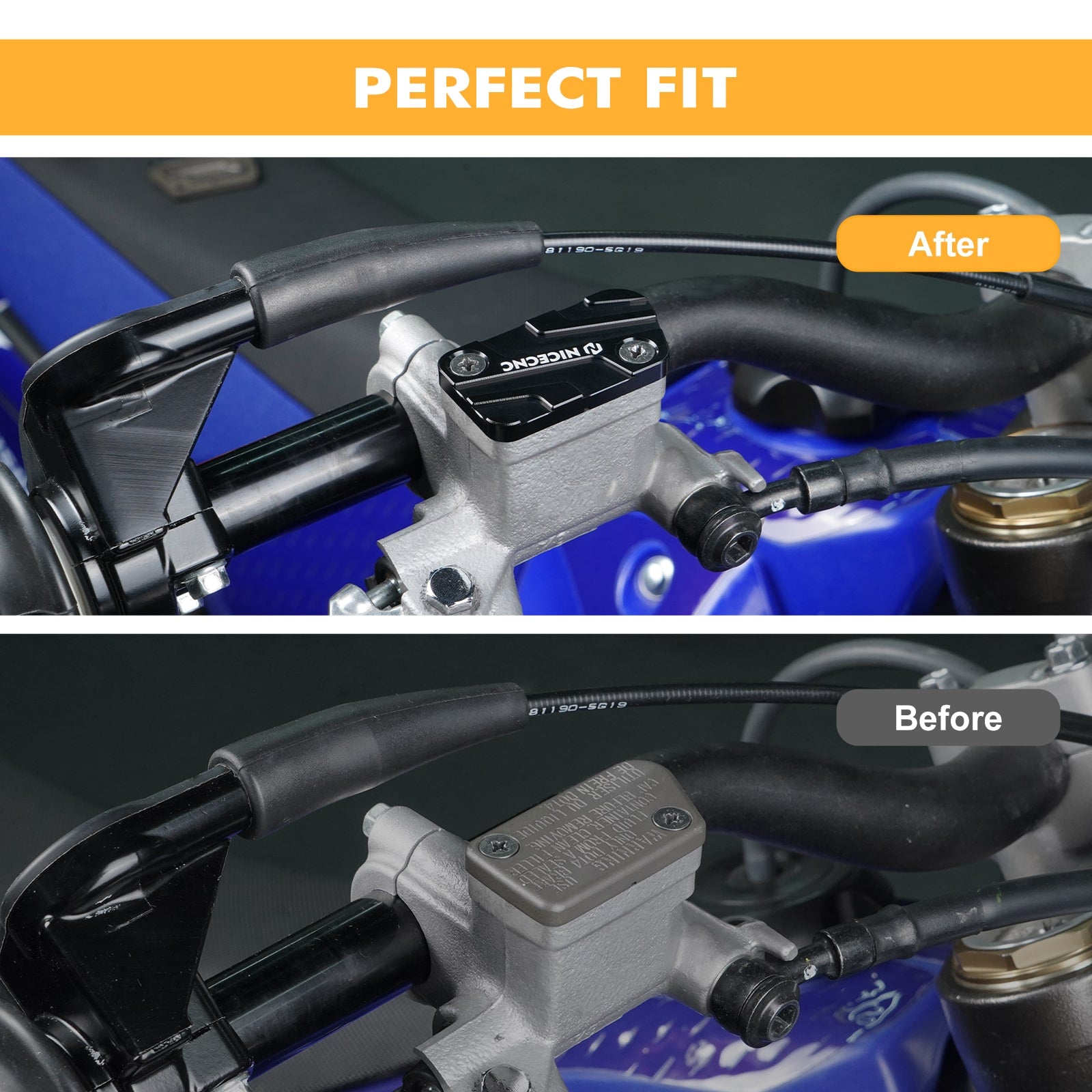 CNC Front Brake Reservoir Cover Cap For Yamaha YZ125 YZ250F YZ450F WR250F WR450F